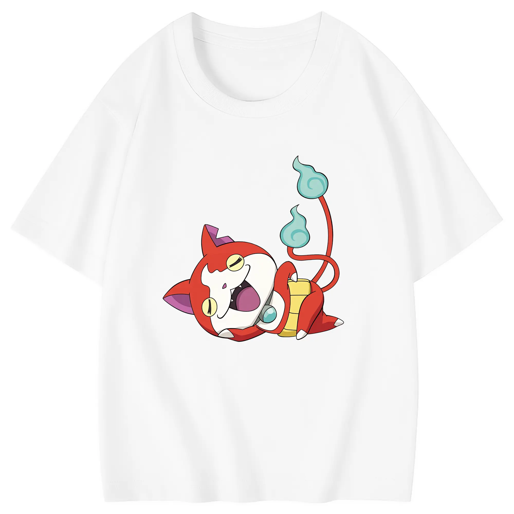 妖怪ウォッチ グッズ,ジバニャン - 綿100％ キッズTシャツ ・ フロントプリント ・ 快適 通気性 ・ スポーツ カジュアル 散歩用