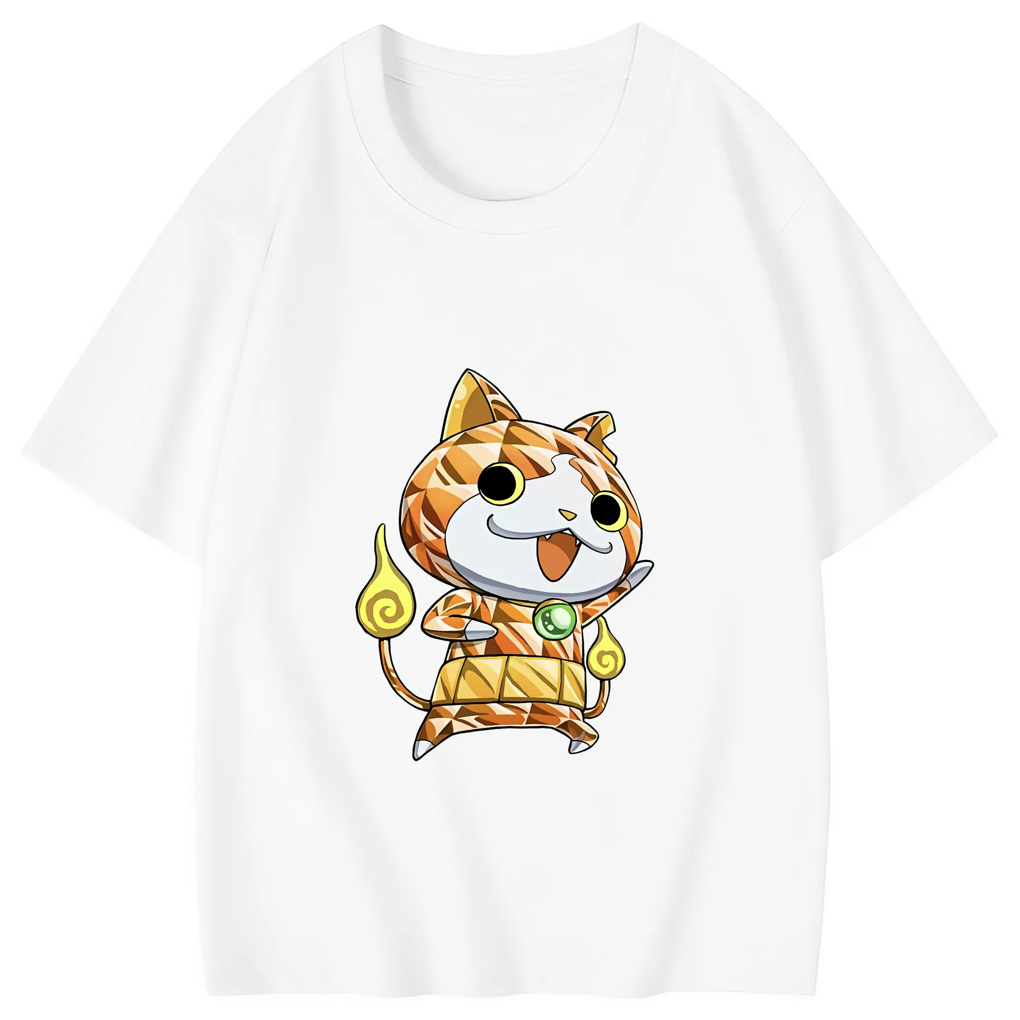 妖怪ウォッチ グッズ,ジバニャン - 綿100％ キッズTシャツ ・ フロントプリント ・ 快適 通気性 ・ スポーツ カジュアル 散歩用
