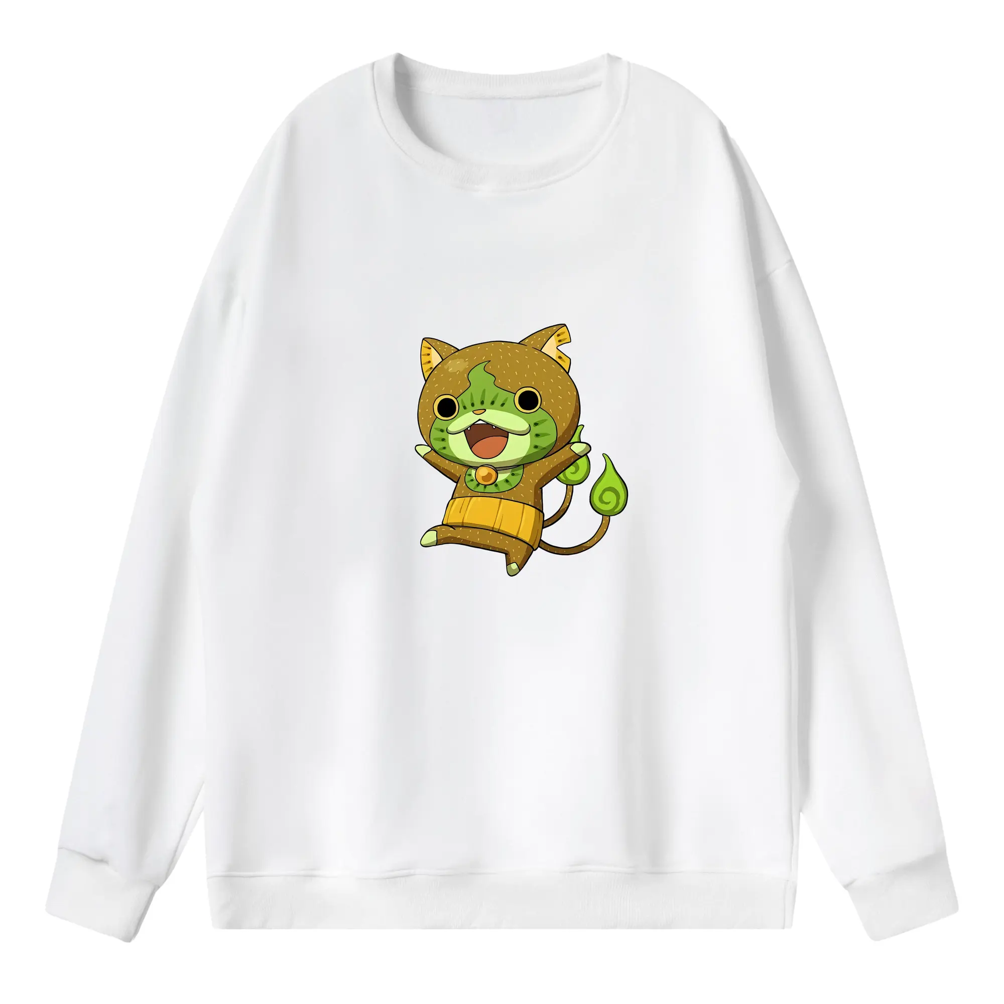 妖怪ウォッチ グッズ,ジバニャン - 薄手 クルーネック スウェット 裏毛260g · ポリエステル 春秋向け カジュアル 男女兼用 · トレーナー デイリー スポーツ 散歩に最適
