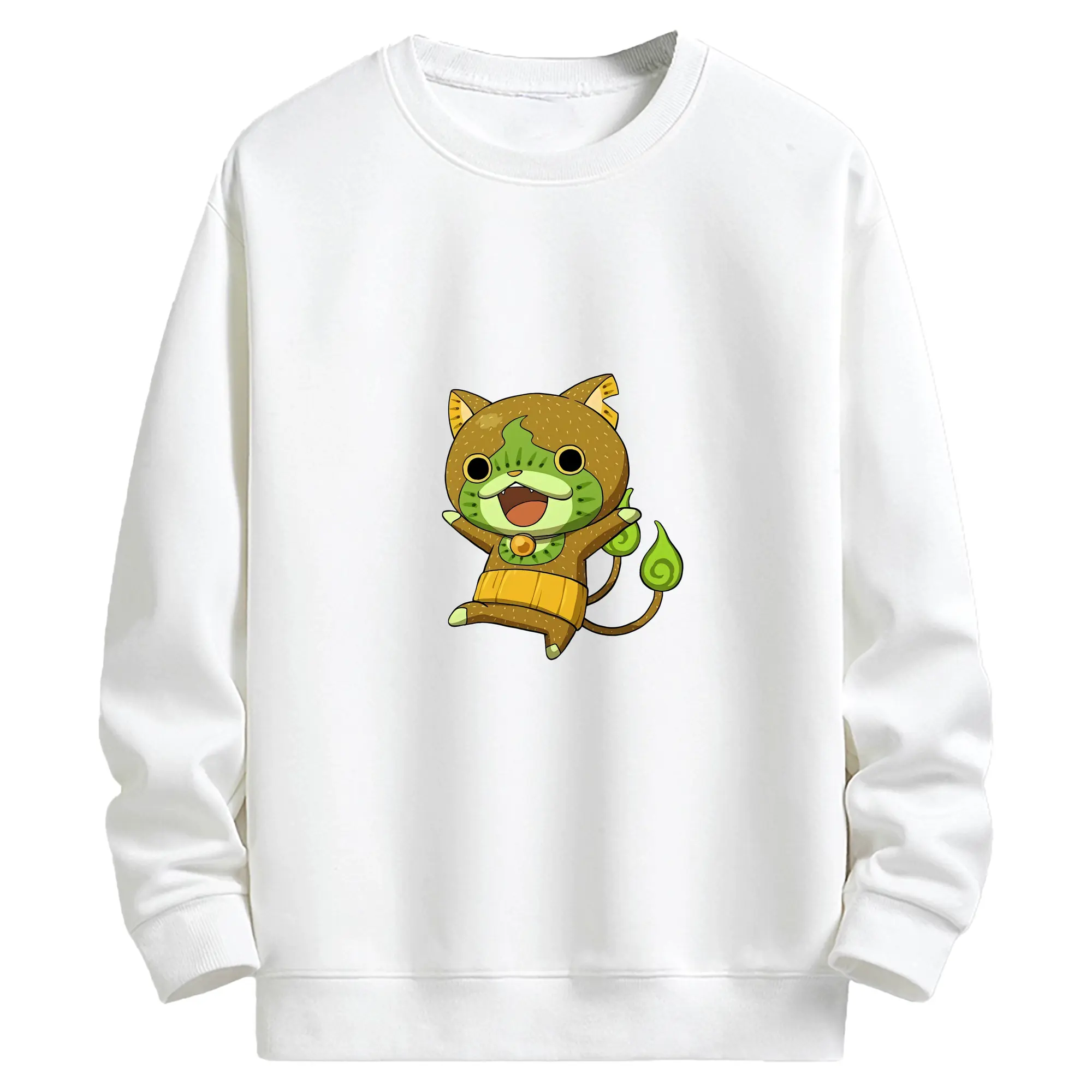 妖怪ウォッチ グッズ,ジバニャン - キッズ クルーネックスウェットシャツ ・ フロントプリント ・ 綿80％ ポリエステル20％ ・ 快適 通学 スポーツ 日常使い お散歩用