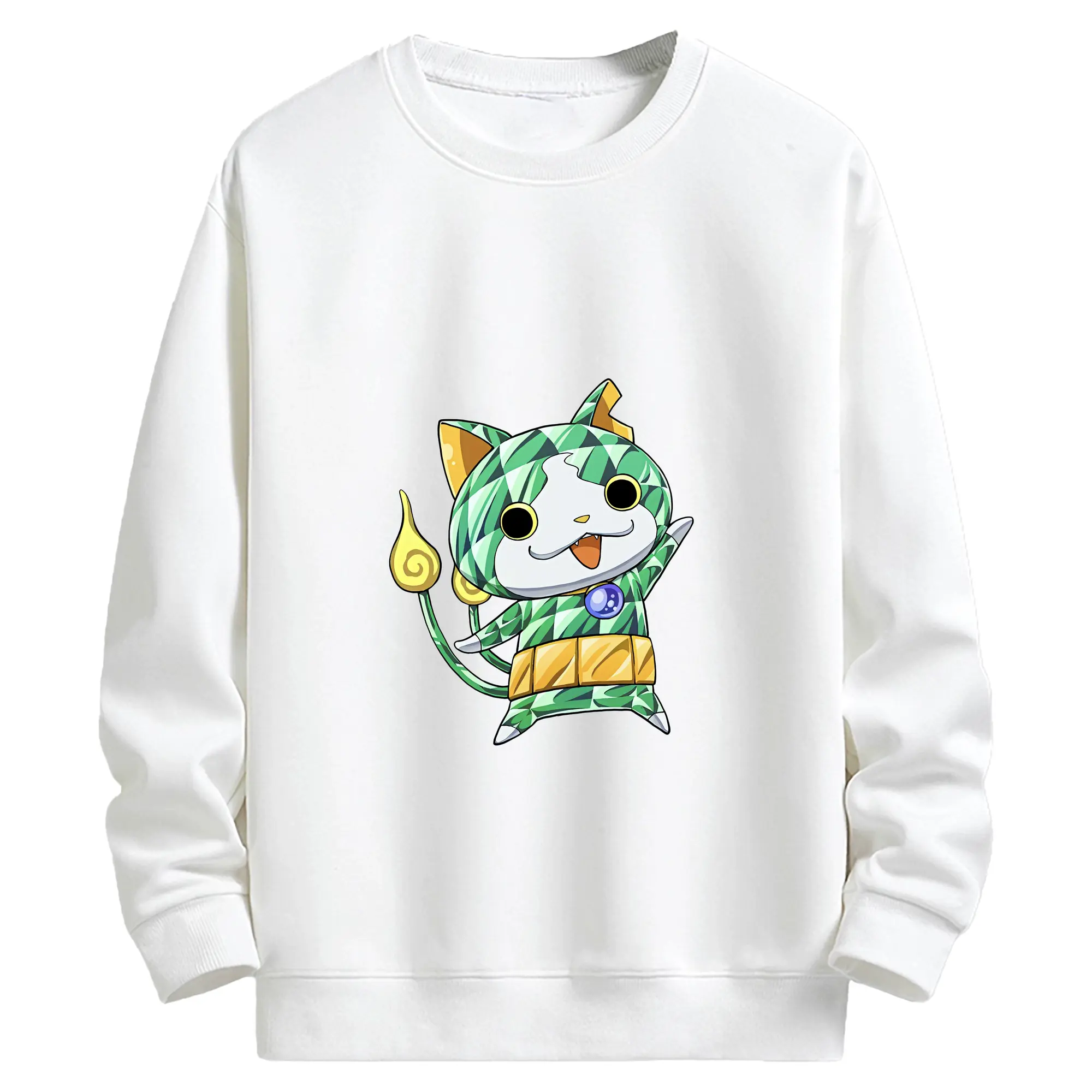 妖怪ウォッチ グッズ,ジバニャン - キッズ クルーネックスウェットシャツ ・ フロントプリント ・ 綿80％ ポリエステル20％ ・ 快適 通学 スポーツ 日常使い お散歩用