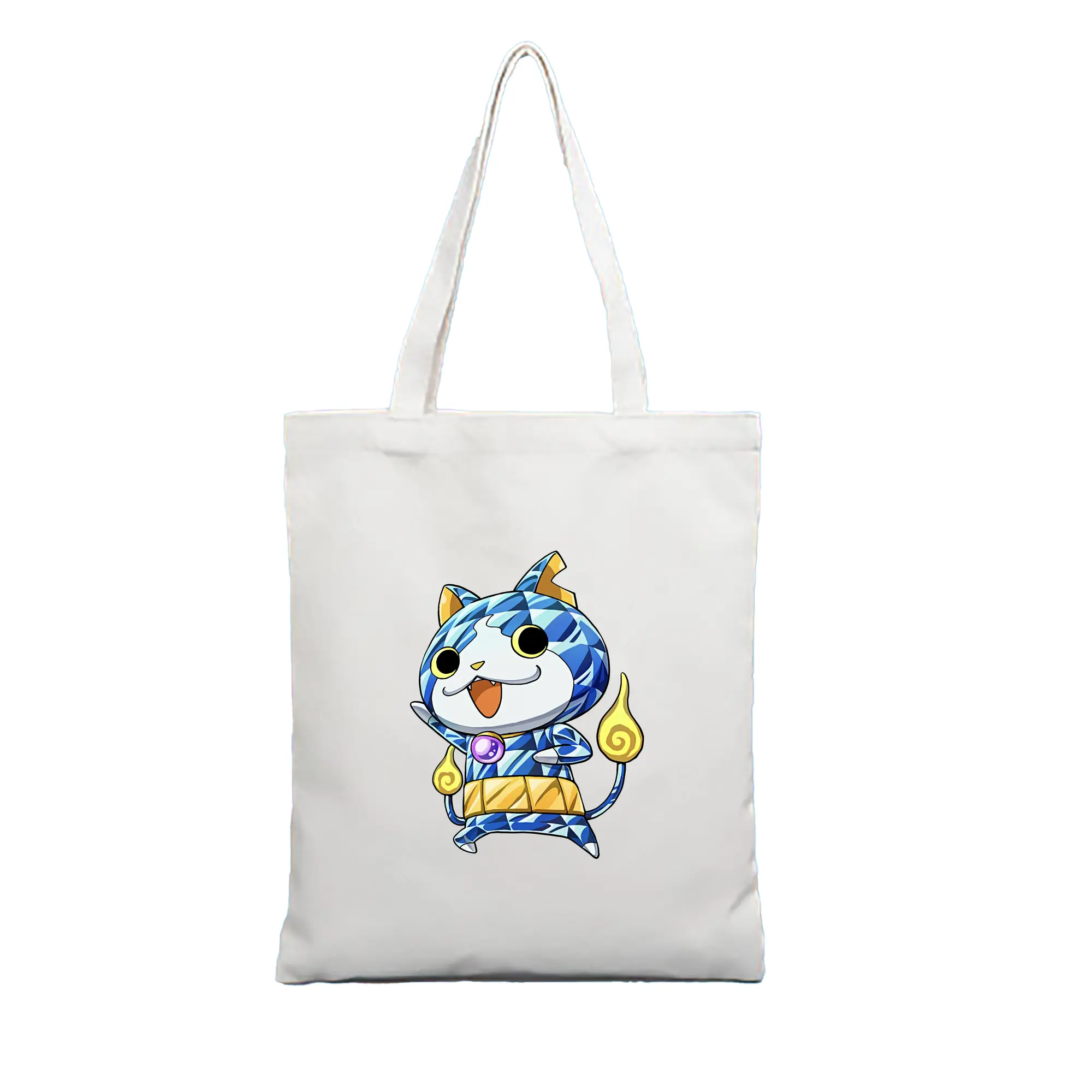 妖怪ウォッチ グッズ,ジバニャン - 縦型キャンバス手提げバッグ（トートバッグ） ・ キャンバス素材 ・ ショッピング用 ・ 軽量 丈夫 お手入れ簡単