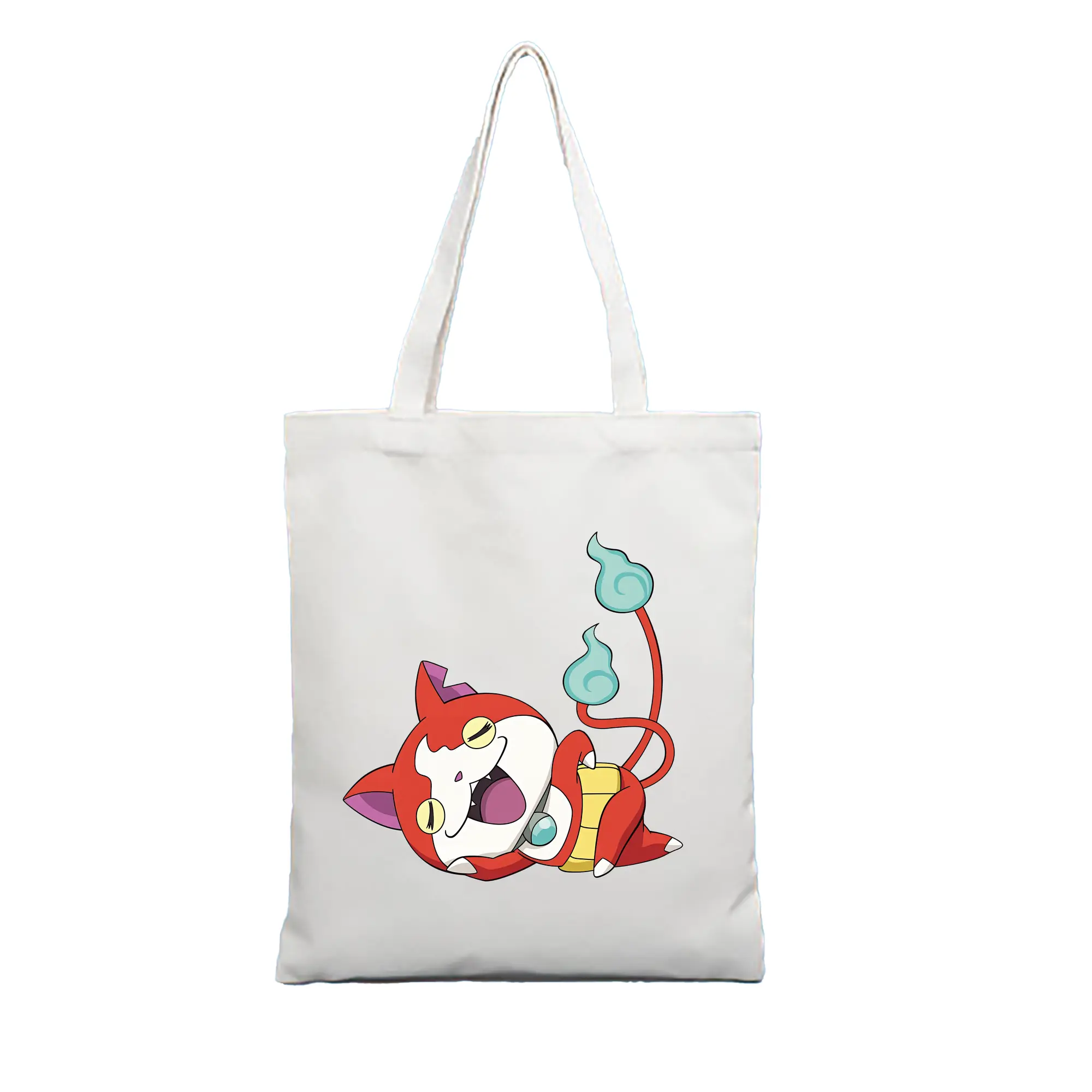 妖怪ウォッチ グッズ,ジバニャン - 縦型キャンバス手提げバッグ（トートバッグ） ・ キャンバス素材 ・ ショッピング用 ・ 軽量 丈夫 お手入れ簡単