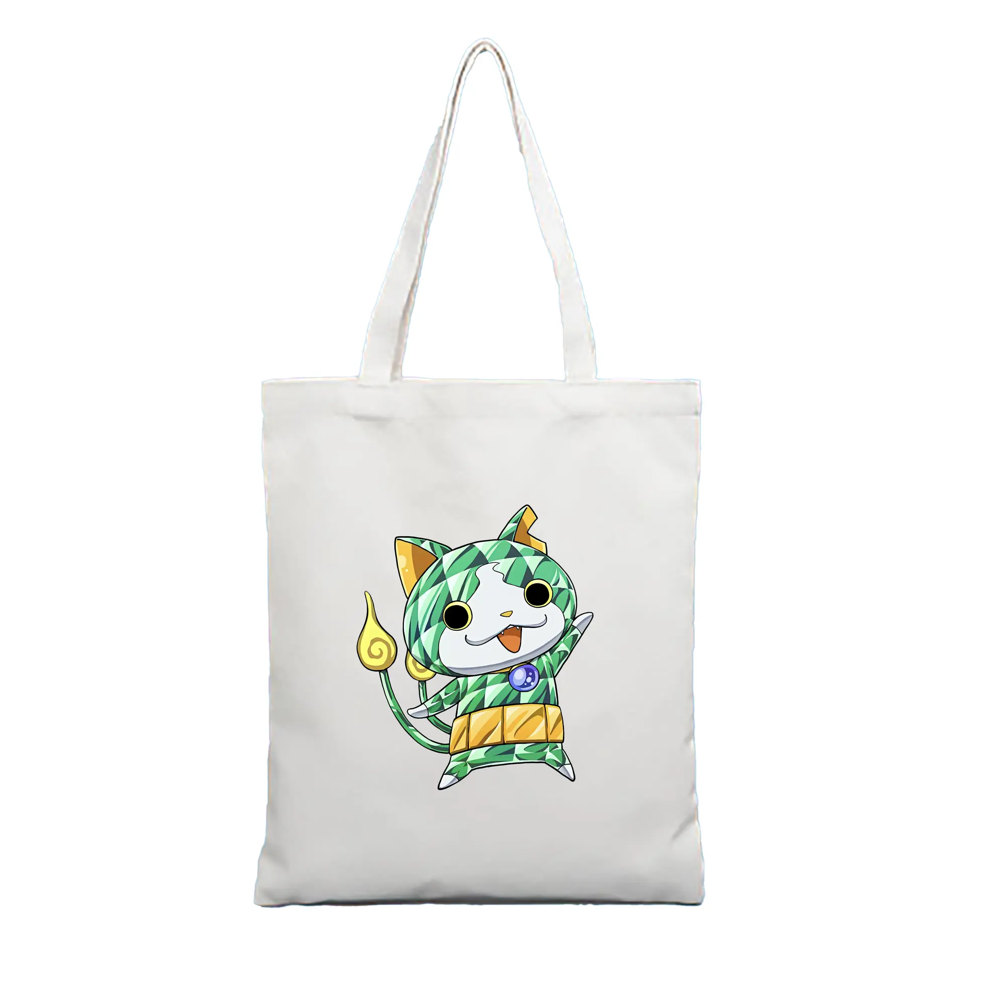 妖怪ウォッチ グッズ,ジバニャン - 縦型キャンバス手提げバッグ（トートバッグ） ・ キャンバス素材 ・ ショッピング用 ・ 軽量 丈夫 お手入れ簡単