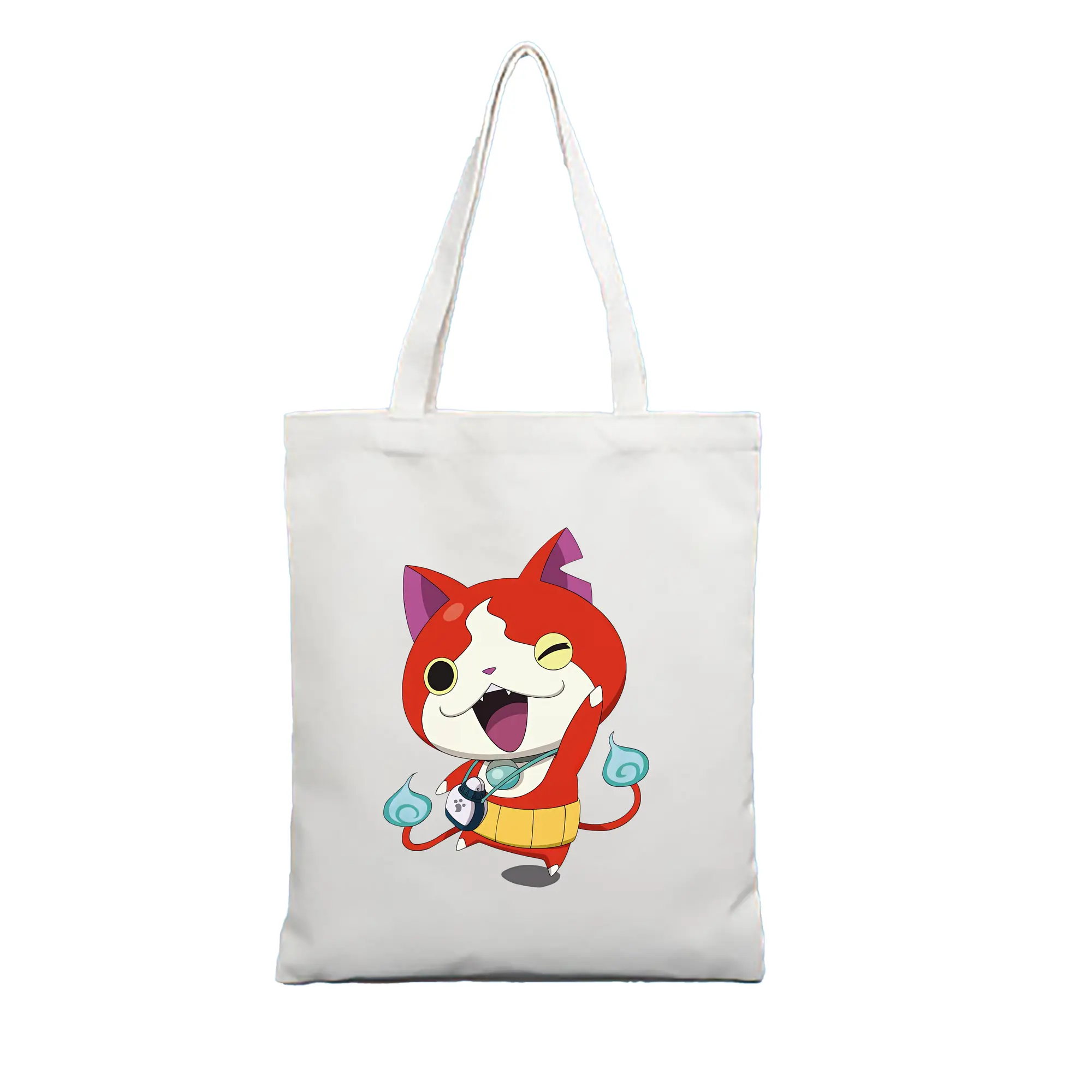 妖怪ウォッチ グッズ,ジバニャン - 縦型キャンバス手提げバッグ（トートバッグ） ・ キャンバス素材 ・ ショッピング用 ・ 軽量 丈夫 お手入れ簡単