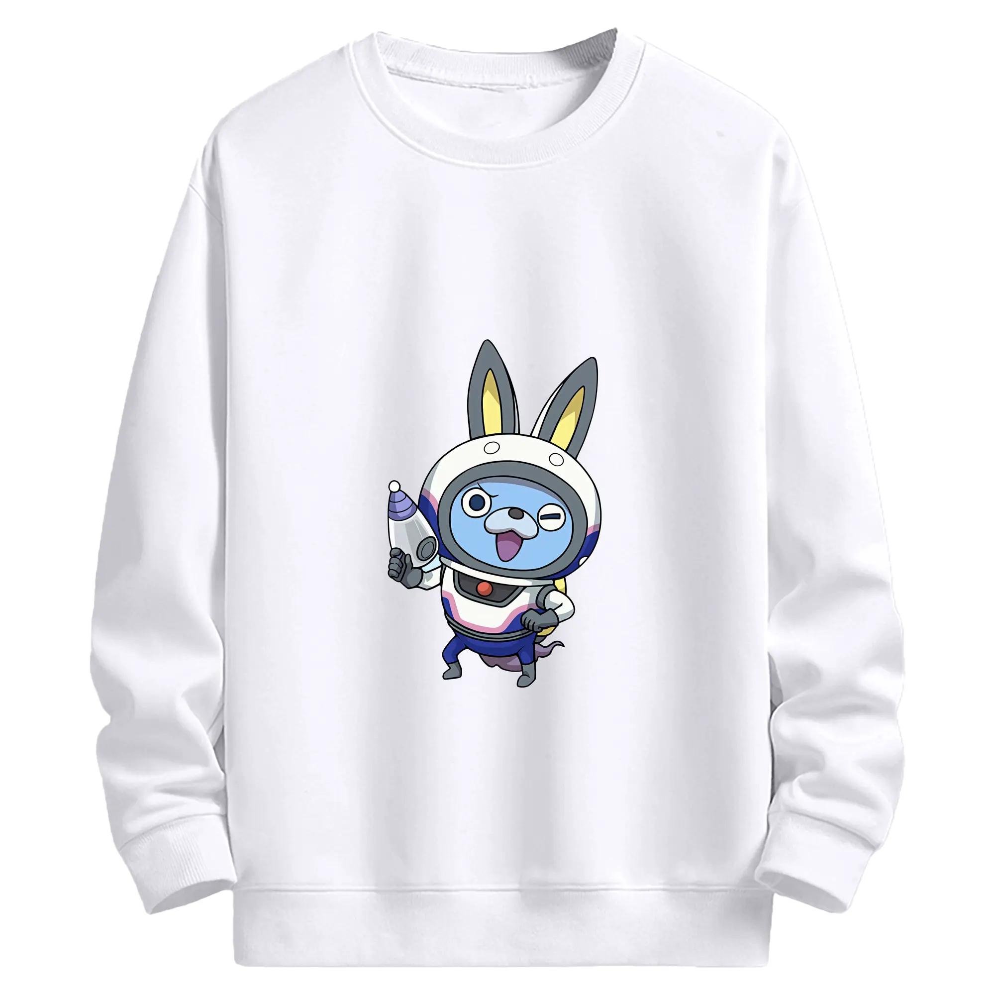 妖怪ウォッチ グッズ,USAピョン - 高品質 クルーネック スウェット ・ コットン59％ ポリエステル41％ ・ ユニセックス 長袖 トレーナー ・ カジュアル デイリー スポーツ 散歩用
