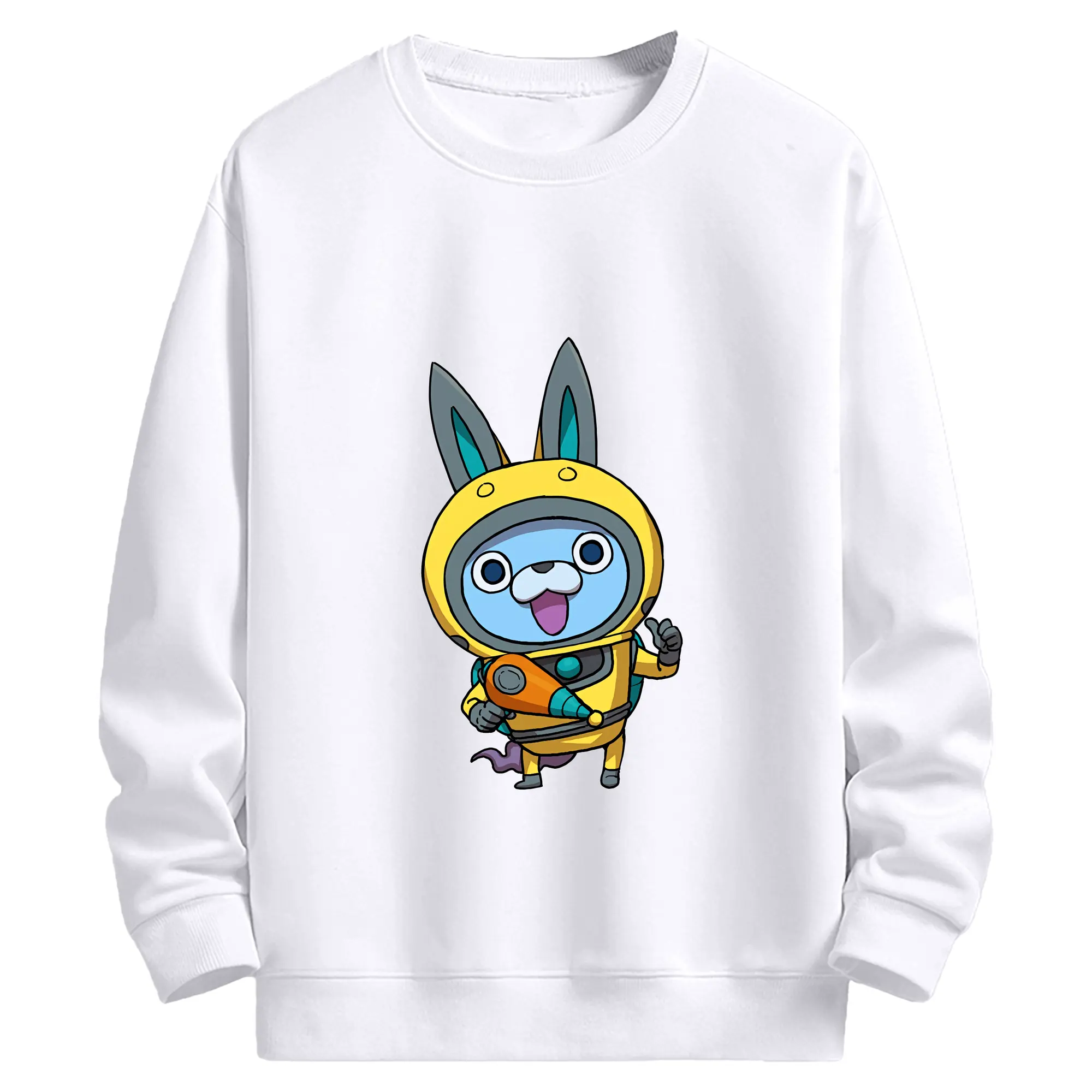 妖怪ウォッチ グッズ,USAピョン - 高品質 クルーネック スウェット ・ コットン59％ ポリエステル41％ ・ ユニセックス 長袖 トレーナー ・ カジュアル デイリー スポーツ 散歩用