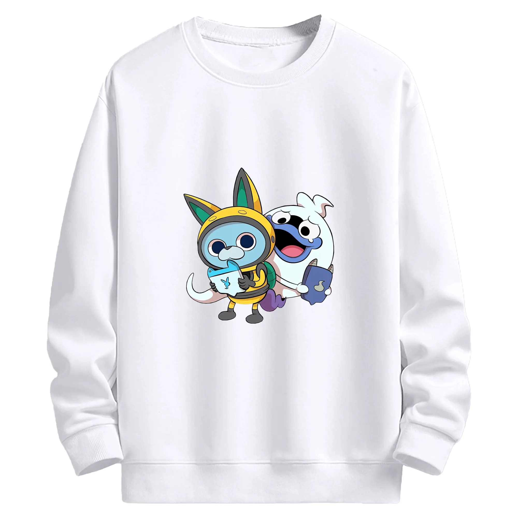 妖怪ウォッチ グッズ,USAピョン - 高品質 クルーネック スウェット ・ コットン59％ ポリエステル41％ ・ ユニセックス 長袖 トレーナー ・ カジュアル デイリー スポーツ 散歩用