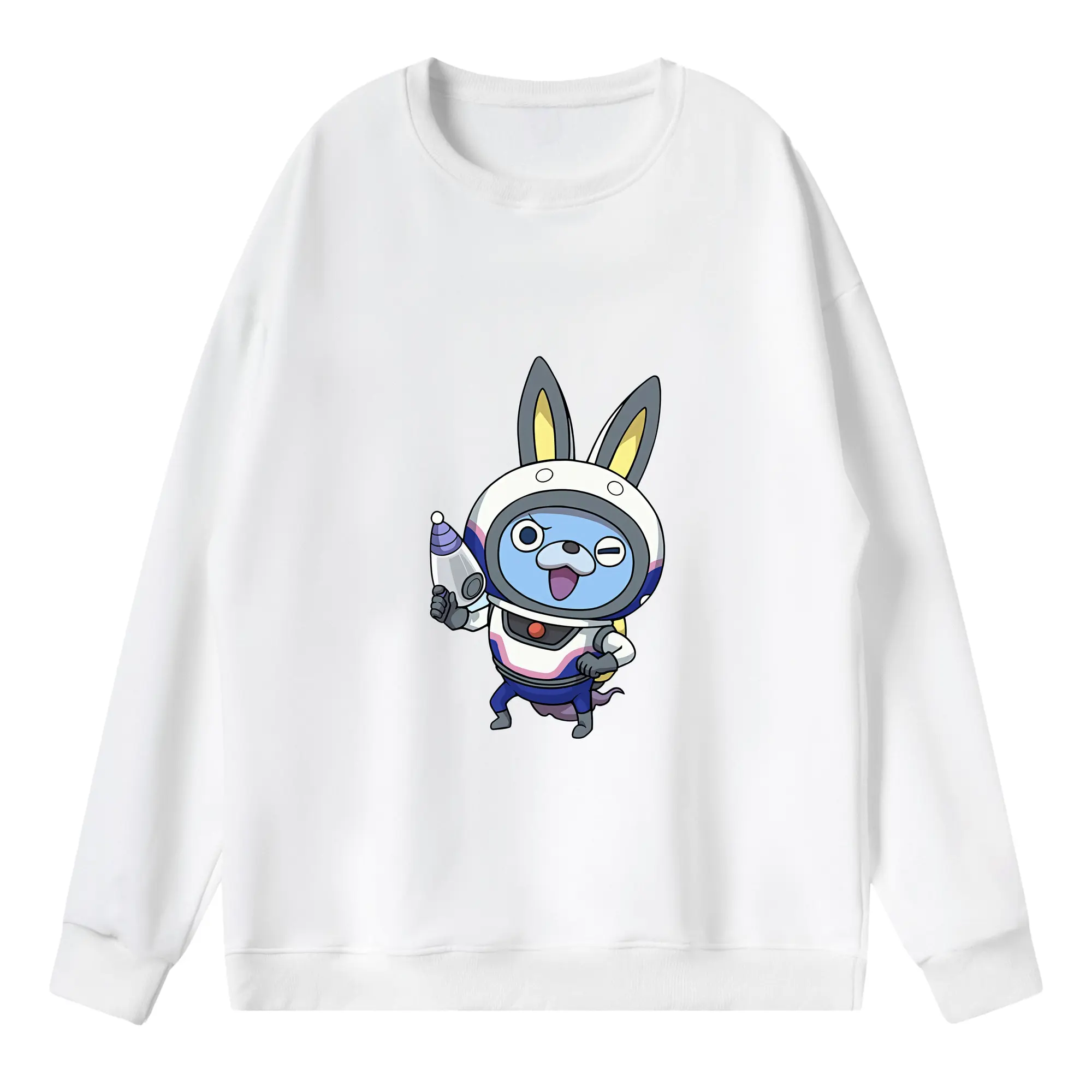 妖怪ウォッチ グッズ,USAピョン - 薄手 クルーネック スウェット 裏毛260g · ポリエステル 春秋向け カジュアル 男女兼用 · トレーナー デイリー スポーツ 散歩に最適