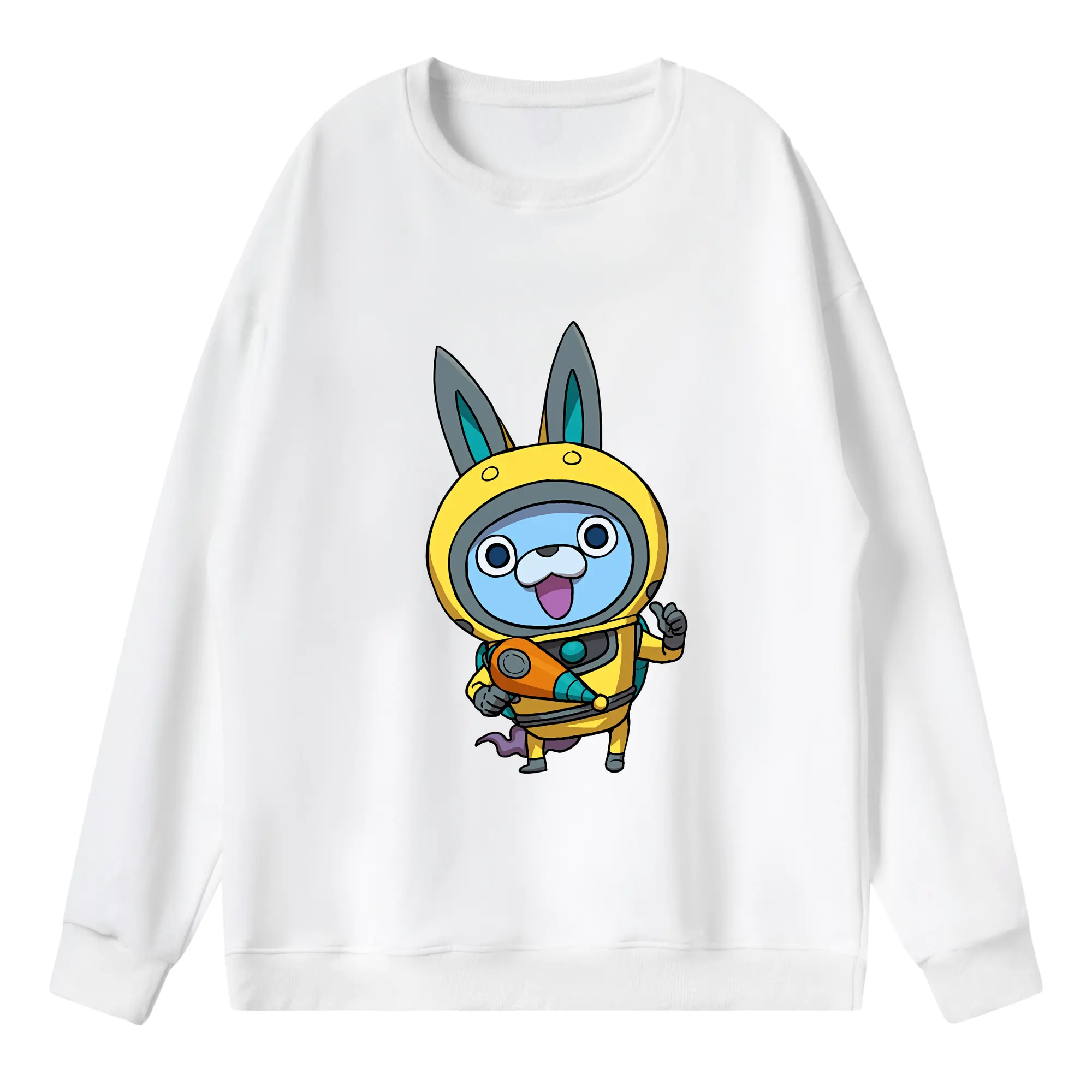 妖怪ウォッチ グッズ,USAピョン - 薄手 クルーネック スウェット 裏毛260g · ポリエステル 春秋向け カジュアル 男女兼用 · トレーナー デイリー スポーツ 散歩に最適