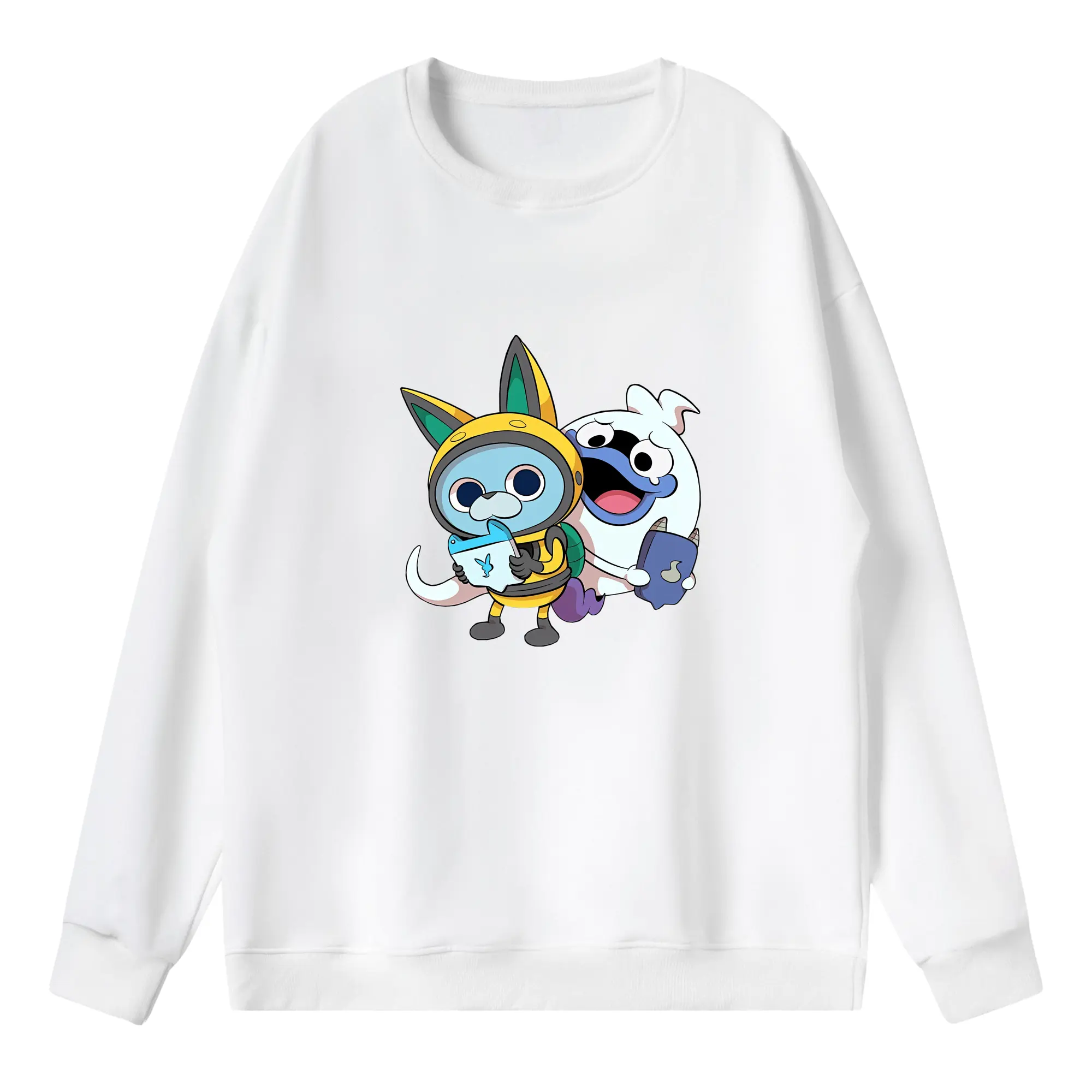 妖怪ウォッチ グッズ,USAピョン - 薄手 クルーネック スウェット 裏毛260g · ポリエステル 春秋向け カジュアル 男女兼用 · トレーナー デイリー スポーツ 散歩に最適