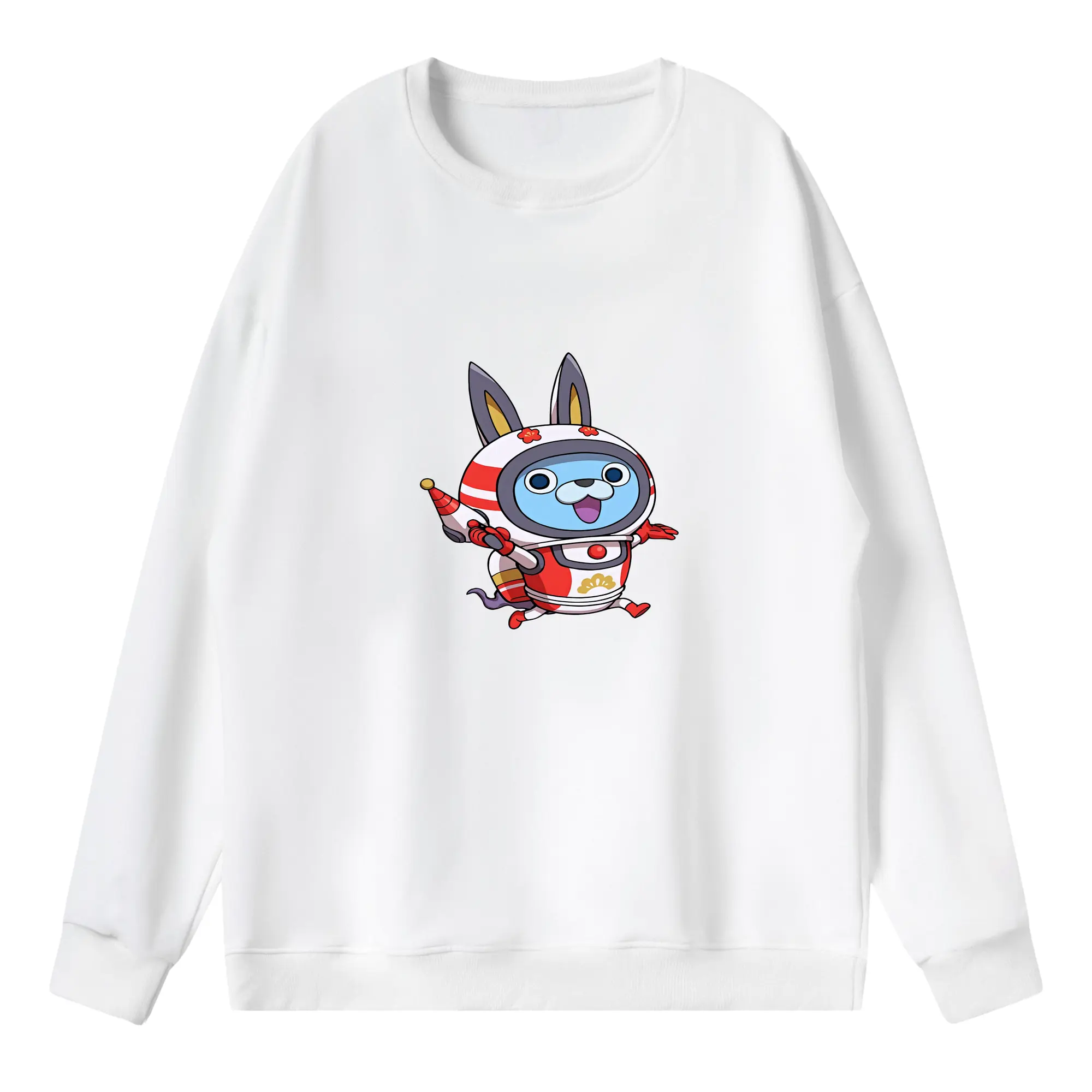 妖怪ウォッチ グッズ,USAピョン - 薄手 クルーネック スウェット 裏毛260g · ポリエステル 春秋向け カジュアル 男女兼用 · トレーナー デイリー スポーツ 散歩に最適