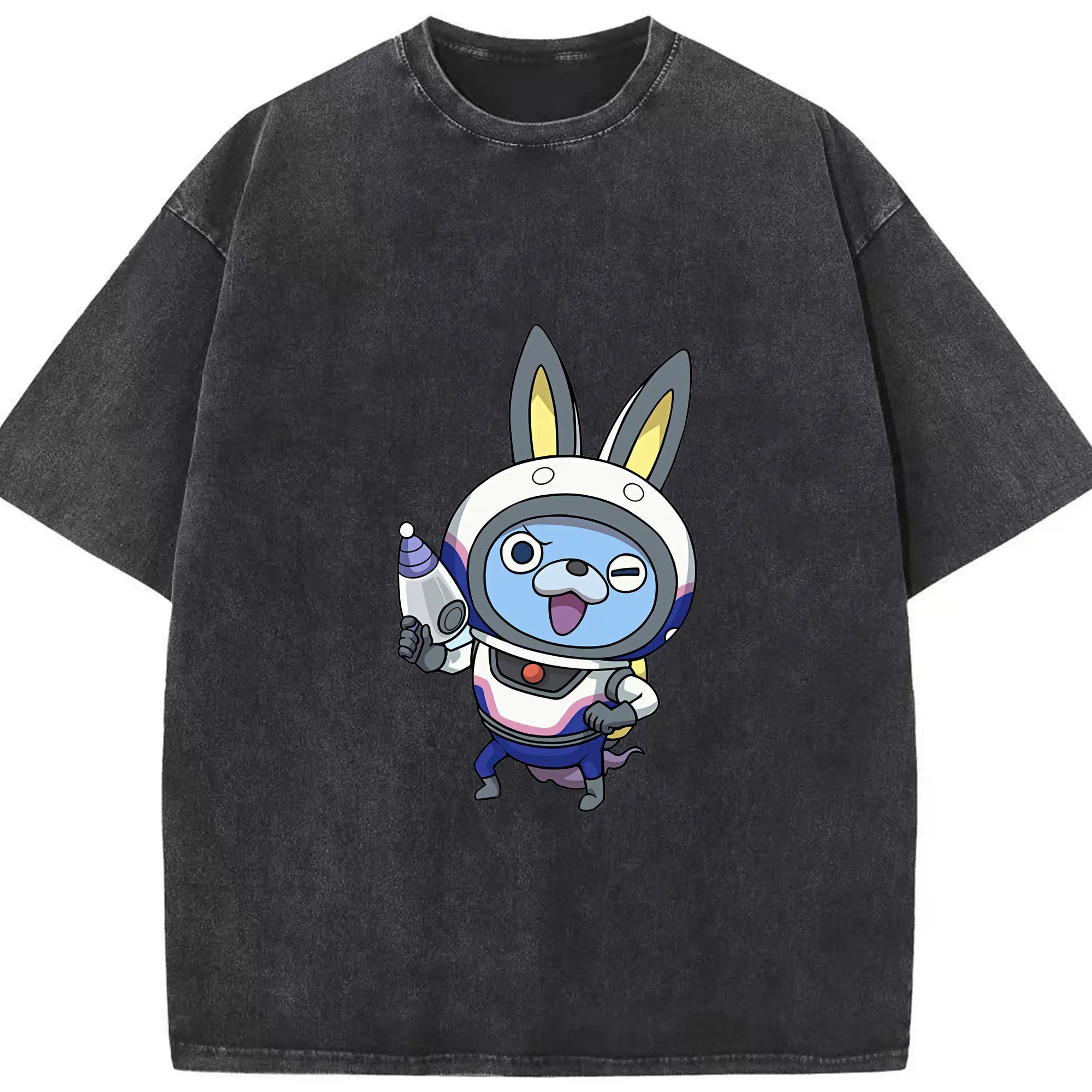 妖怪ウォッチ グッズ,USAピョン - 綿100％ ヴィンテージ風 半袖Tシャツ ・ フロントプリント ・ 柔らか肌触り ・ 通気性 快適 ・ スポーツ カジュアル 外出用