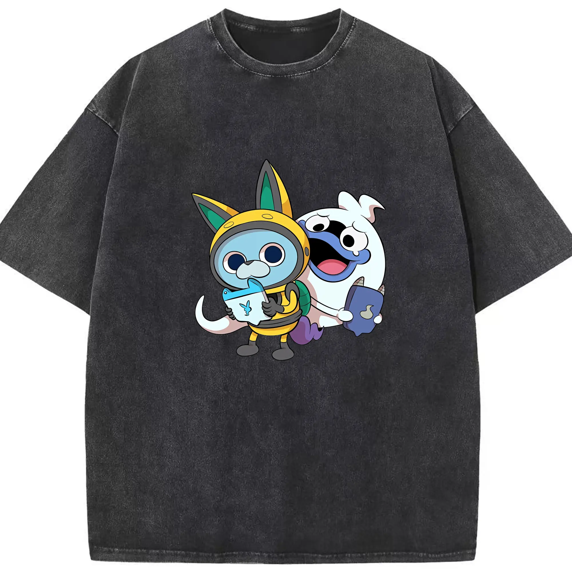 妖怪ウォッチ グッズ,USAピョン - 綿100％ ヴィンテージ風 半袖Tシャツ ・ フロントプリント ・ 柔らか肌触り ・ 通気性 快適 ・ スポーツ カジュアル 外出用