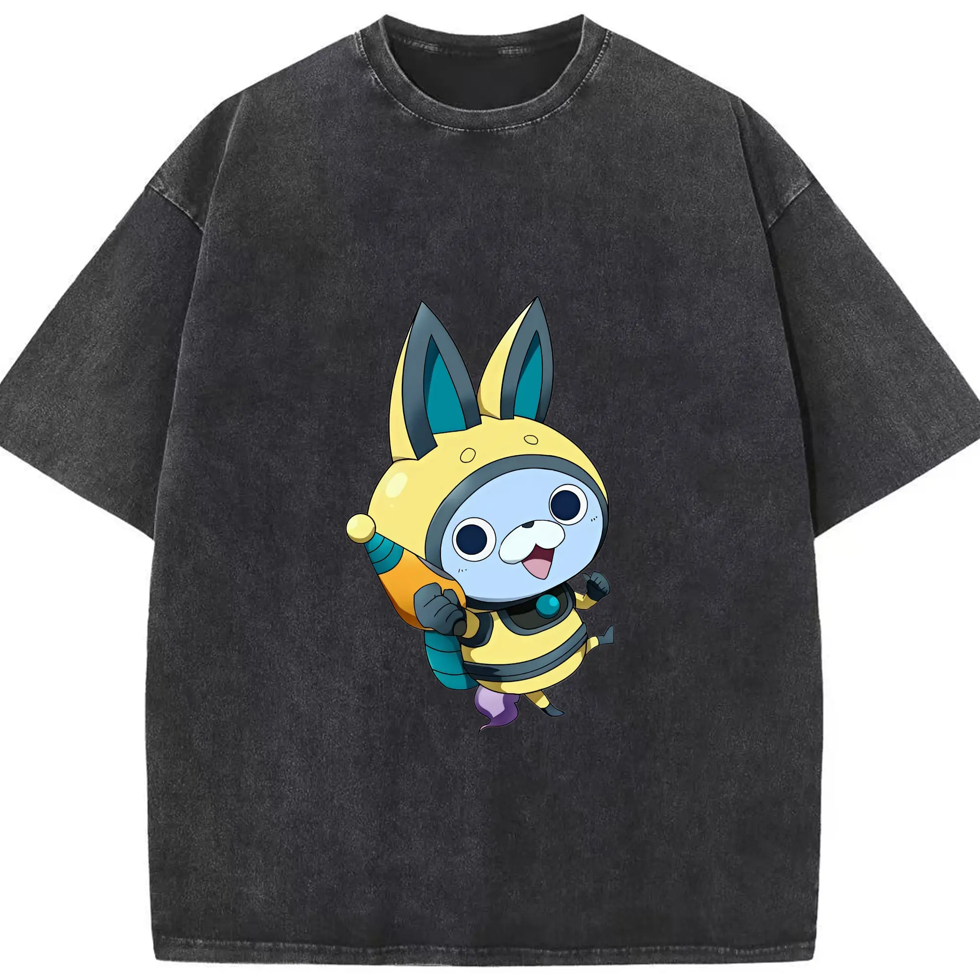 妖怪ウォッチ グッズ,USAピョン - 綿100％ ヴィンテージ風 半袖Tシャツ ・ フロントプリント ・ 柔らか肌触り ・ 通気性 快適 ・ スポーツ カジュアル 外出用