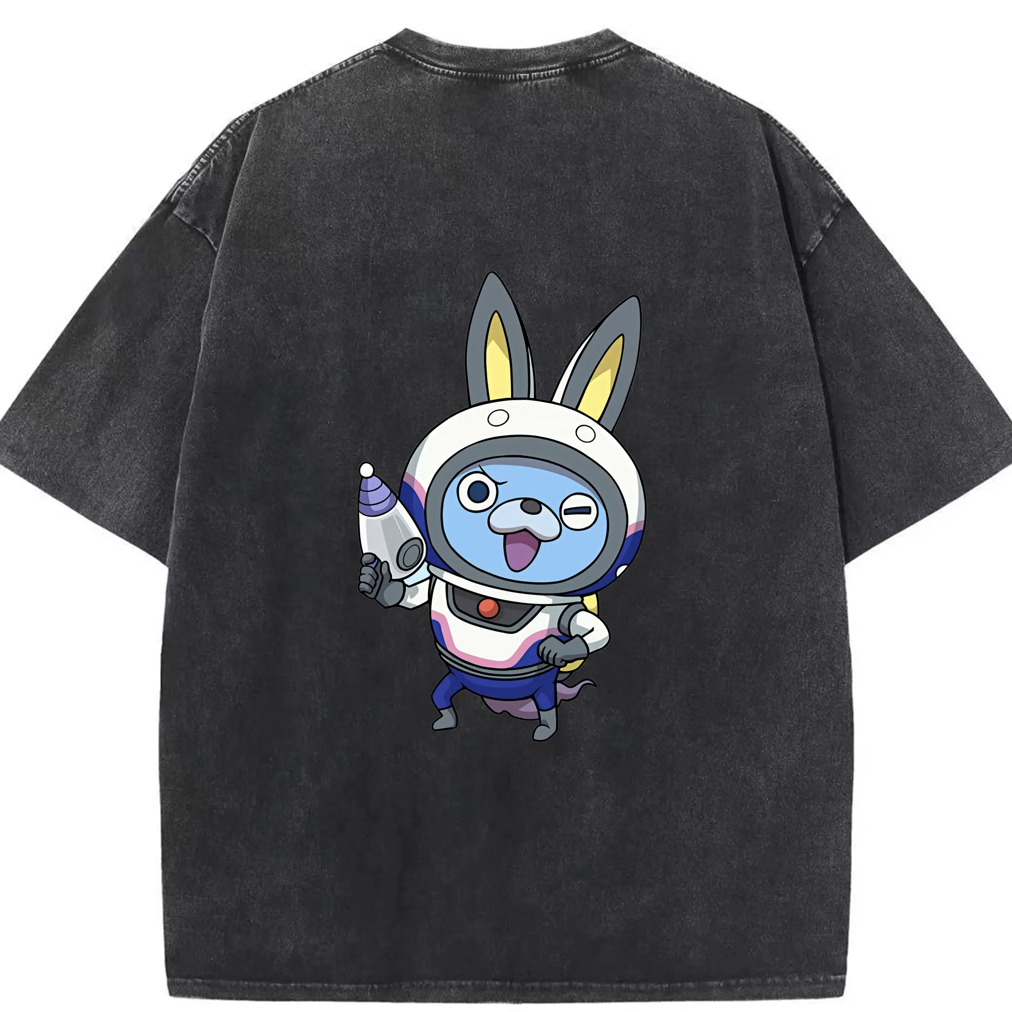 妖怪ウォッチ グッズ,USAピョン - 綿100％ ヴィンテージ風 半袖Tシャツ ・ 背面プリント ・ 柔らか肌触り ・ 通気性 快適 ・ スポーツ カジュアル 外出用