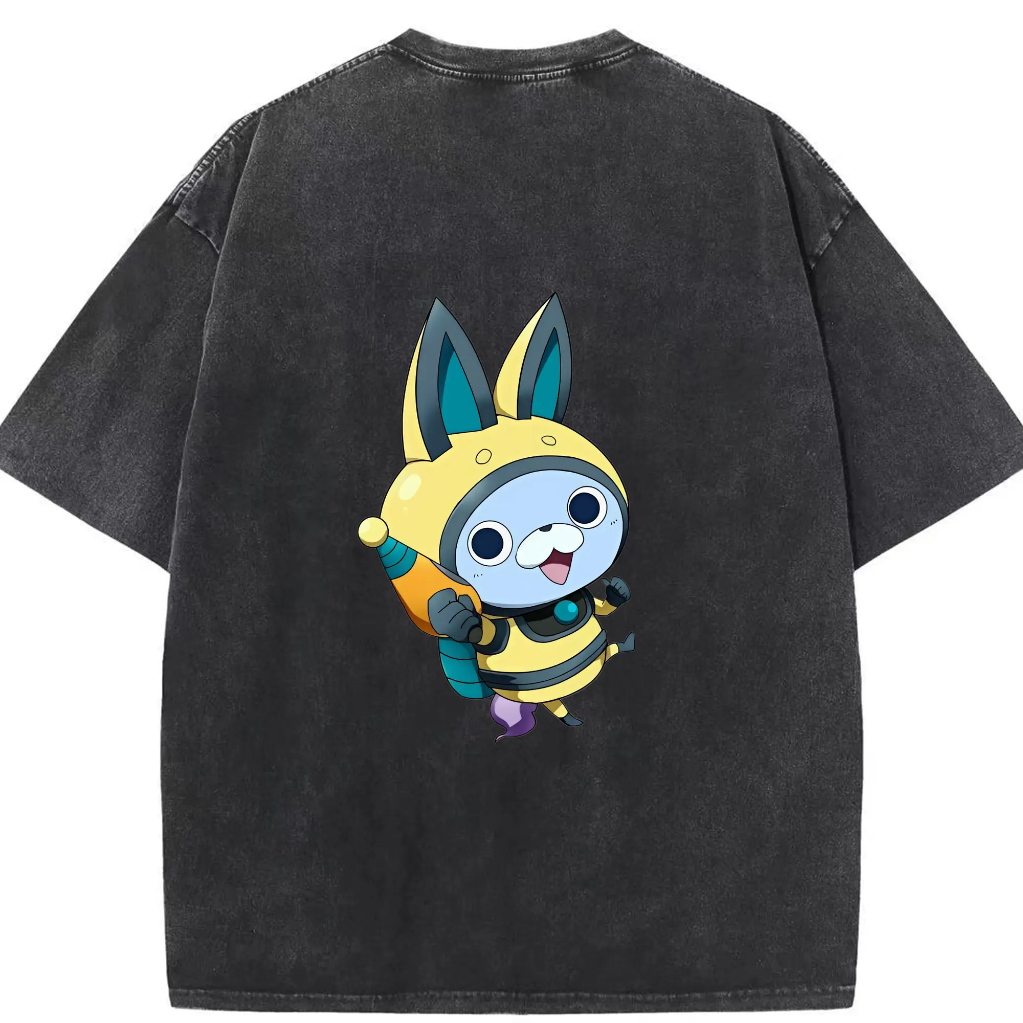 妖怪ウォッチ グッズ,USAピョン - 綿100％ ヴィンテージ風 半袖Tシャツ ・ 背面プリント ・ 柔らか肌触り ・ 通気性 快適 ・ スポーツ カジュアル 外出用