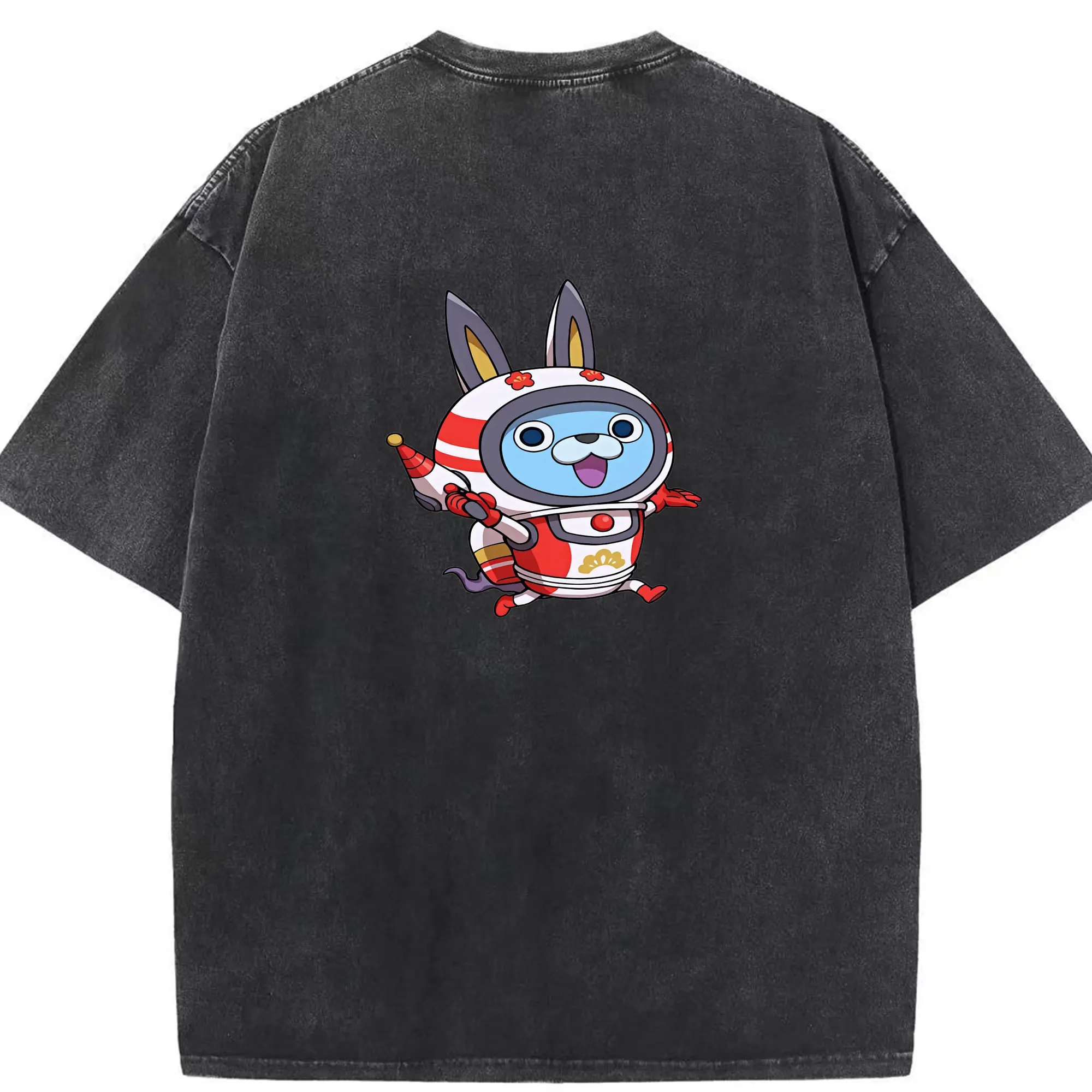 妖怪ウォッチ グッズ,USAピョン - 綿100％ ヴィンテージ風 半袖Tシャツ ・ 背面プリント ・ 柔らか肌触り ・ 通気性 快適 ・ スポーツ カジュアル 外出用