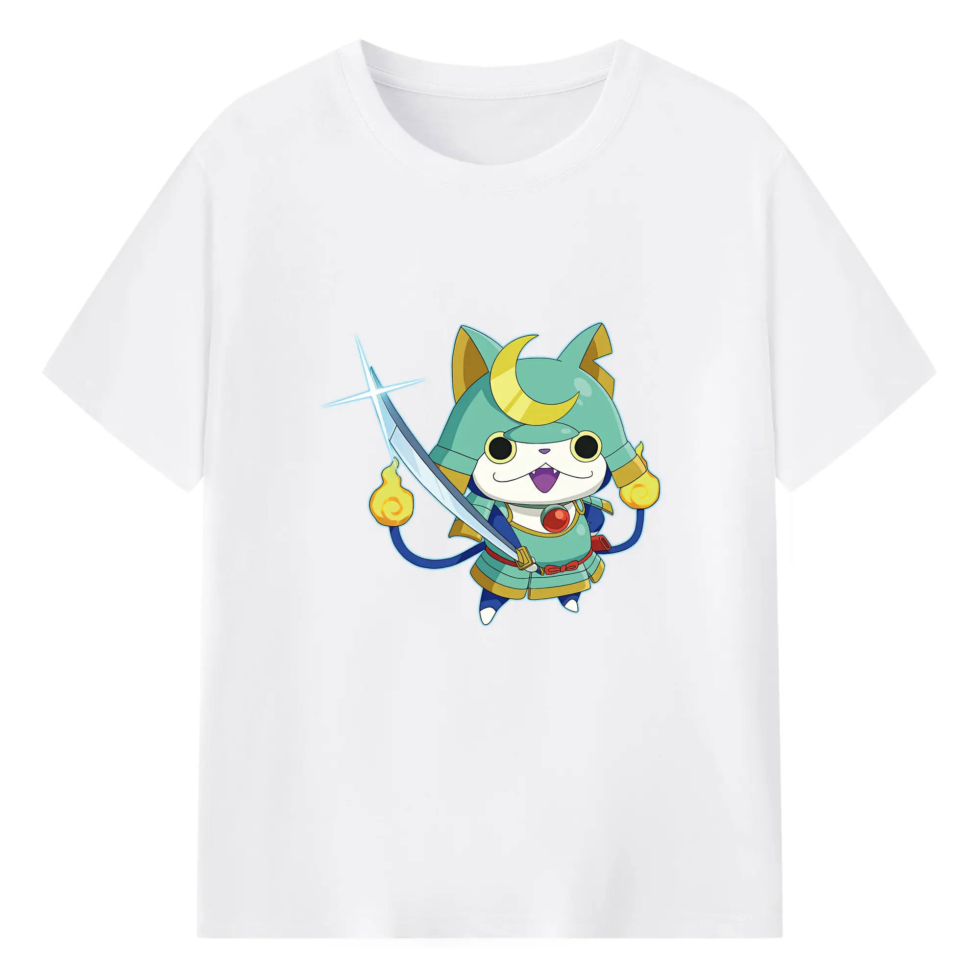 妖怪ウォッチ グッズ,ブシニャン - 綿100％ 半袖Tシャツ ・ フロントプリント ・ 快適 通気性 ・ 日常使い 散歩 スポーツ用