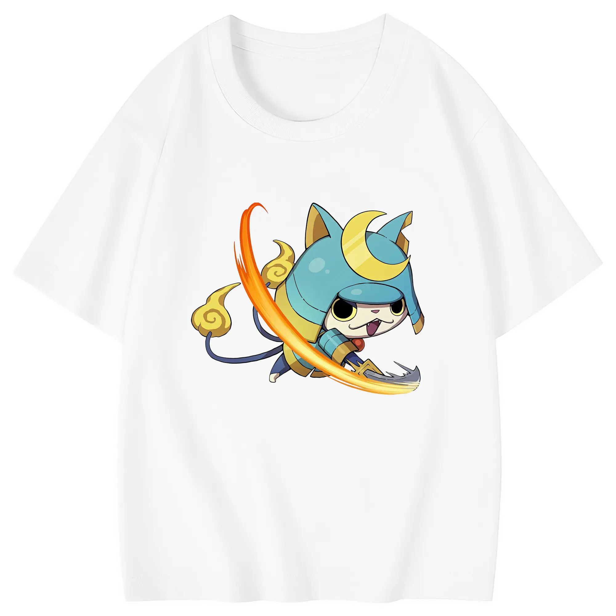 妖怪ウォッチ グッズ,ブシニャン - 綿100％ キッズTシャツ ・ フロントプリント ・ 快適 通気性 ・ スポーツ カジュアル 散歩用