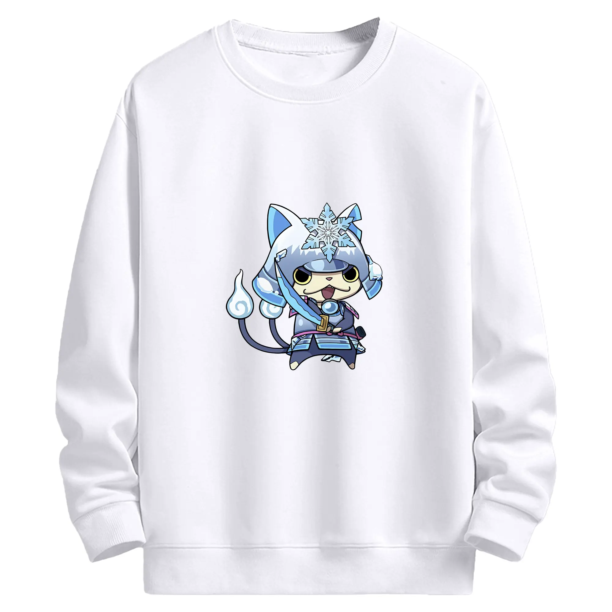 妖怪ウォッチ グッズ,ブシニャン - 高品質 クルーネック スウェット ・ コットン59％ ポリエステル41％ ・ ユニセックス 長袖 トレーナー ・ カジュアル デイリー スポーツ 散歩用