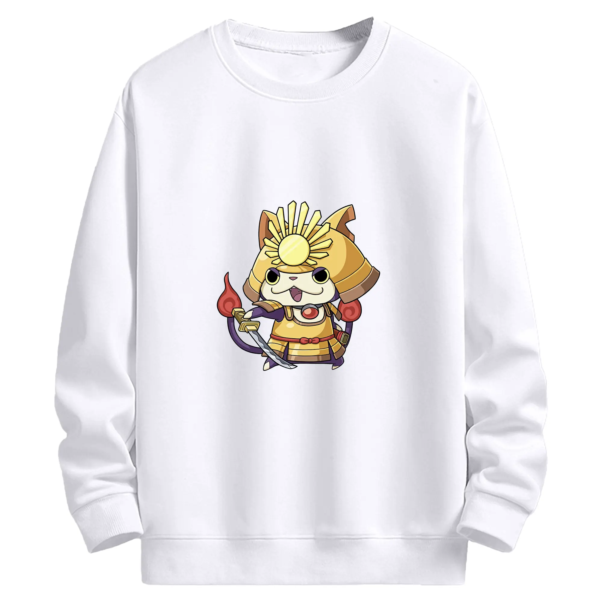 妖怪ウォッチ グッズ,ブシニャン - 高品質 クルーネック スウェット ・ コットン59％ ポリエステル41％ ・ ユニセックス 長袖 トレーナー ・ カジュアル デイリー スポーツ 散歩用