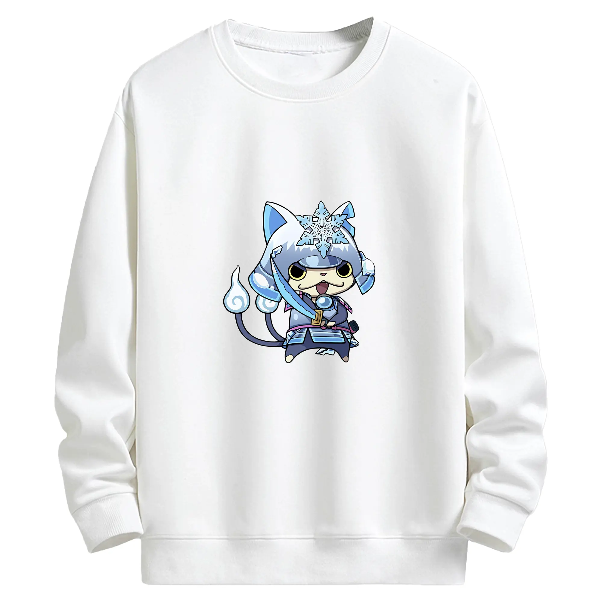 妖怪ウォッチ グッズ,ブシニャン - キッズ クルーネックスウェットシャツ ・ フロントプリント ・ 綿80％ ポリエステル20％ ・ 快適 通学 スポーツ 日常使い お散歩用