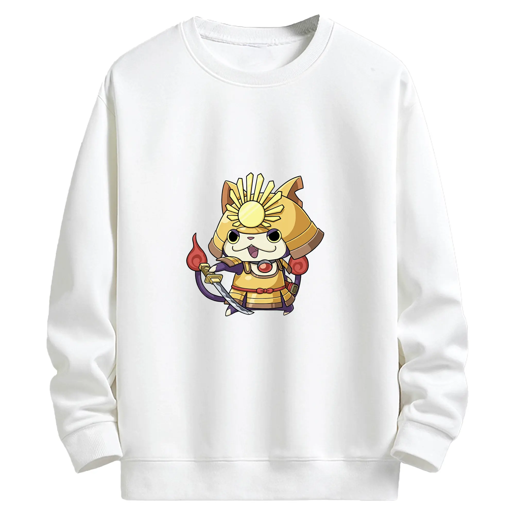 妖怪ウォッチ グッズ,ブシニャン - キッズ クルーネックスウェットシャツ ・ フロントプリント ・ 綿80％ ポリエステル20％ ・ 快適 通学 スポーツ 日常使い お散歩用