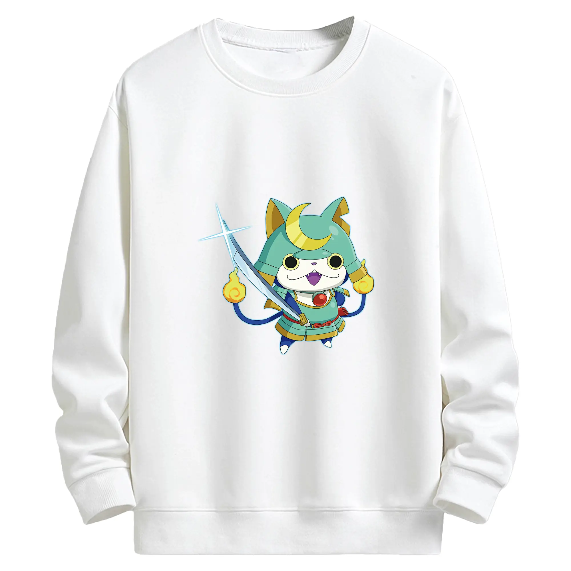妖怪ウォッチ グッズ,ブシニャン - キッズ クルーネックスウェットシャツ ・ フロントプリント ・ 綿80％ ポリエステル20％ ・ 快適 通学 スポーツ 日常使い お散歩用