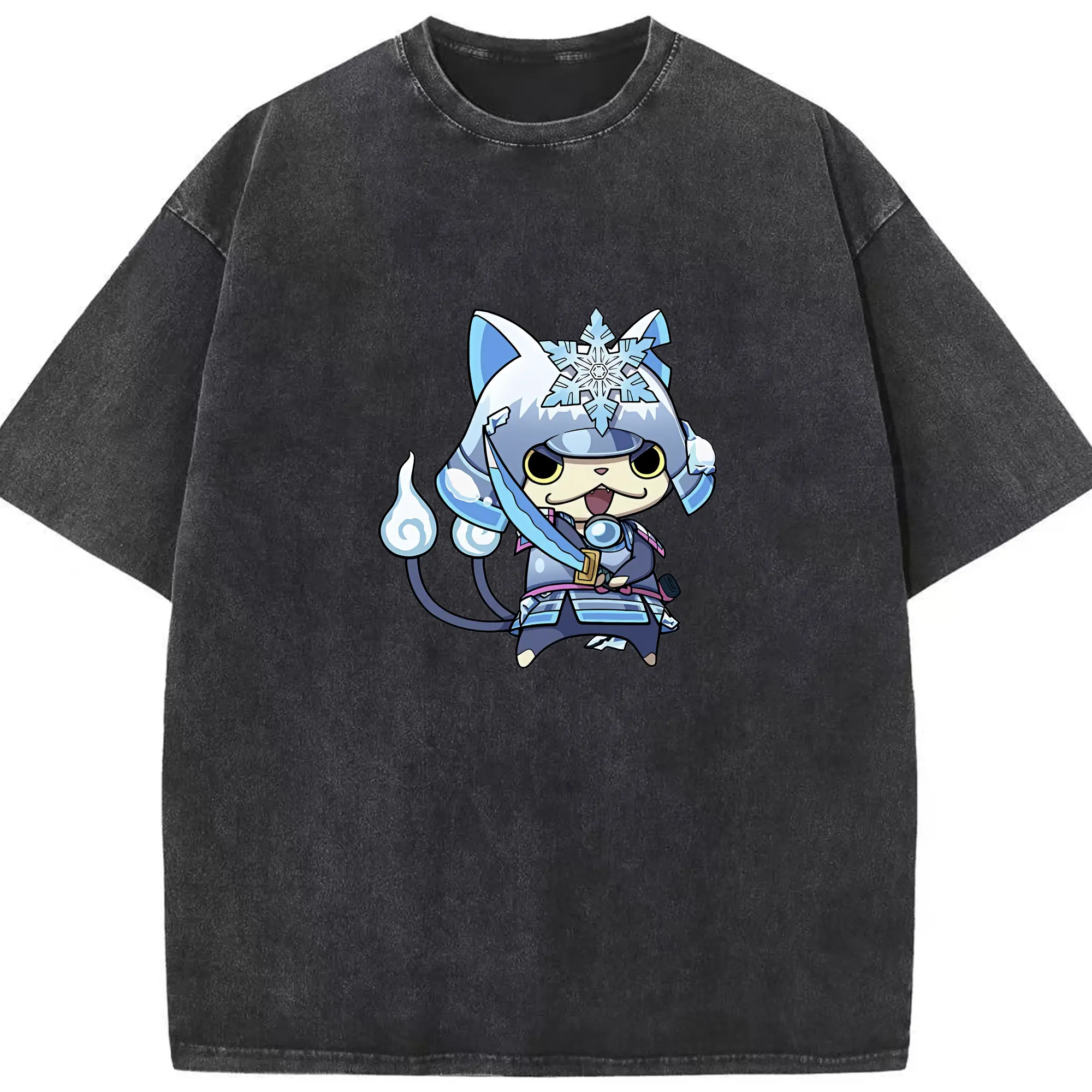 妖怪ウォッチ グッズ,ブシニャン - 綿100％ ヴィンテージ風 半袖Tシャツ ・ フロントプリント ・ 柔らか肌触り ・ 通気性 快適 ・ スポーツ カジュアル 外出用