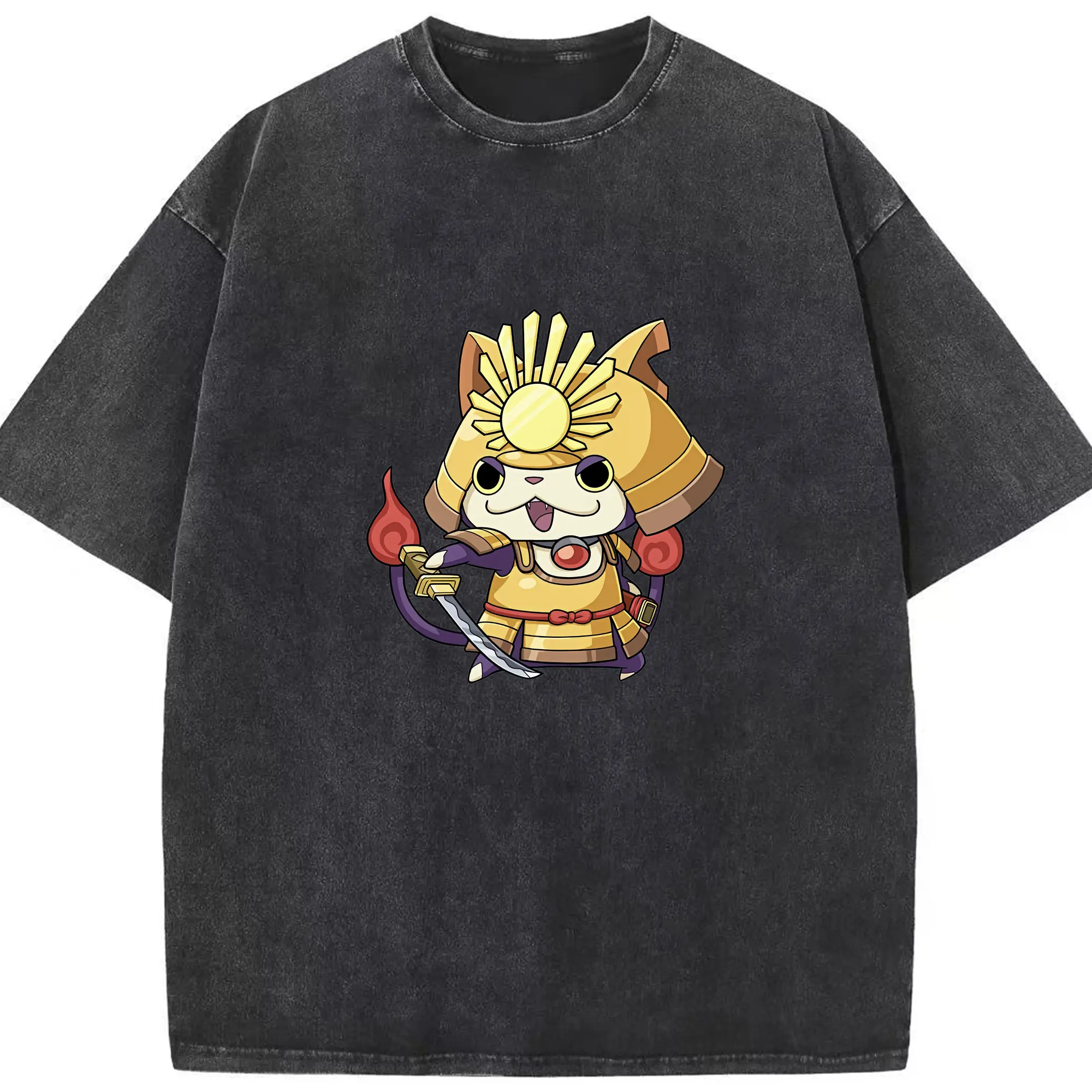妖怪ウォッチ グッズ,ブシニャン - 綿100％ ヴィンテージ風 半袖Tシャツ ・ フロントプリント ・ 柔らか肌触り ・ 通気性 快適 ・ スポーツ カジュアル 外出用