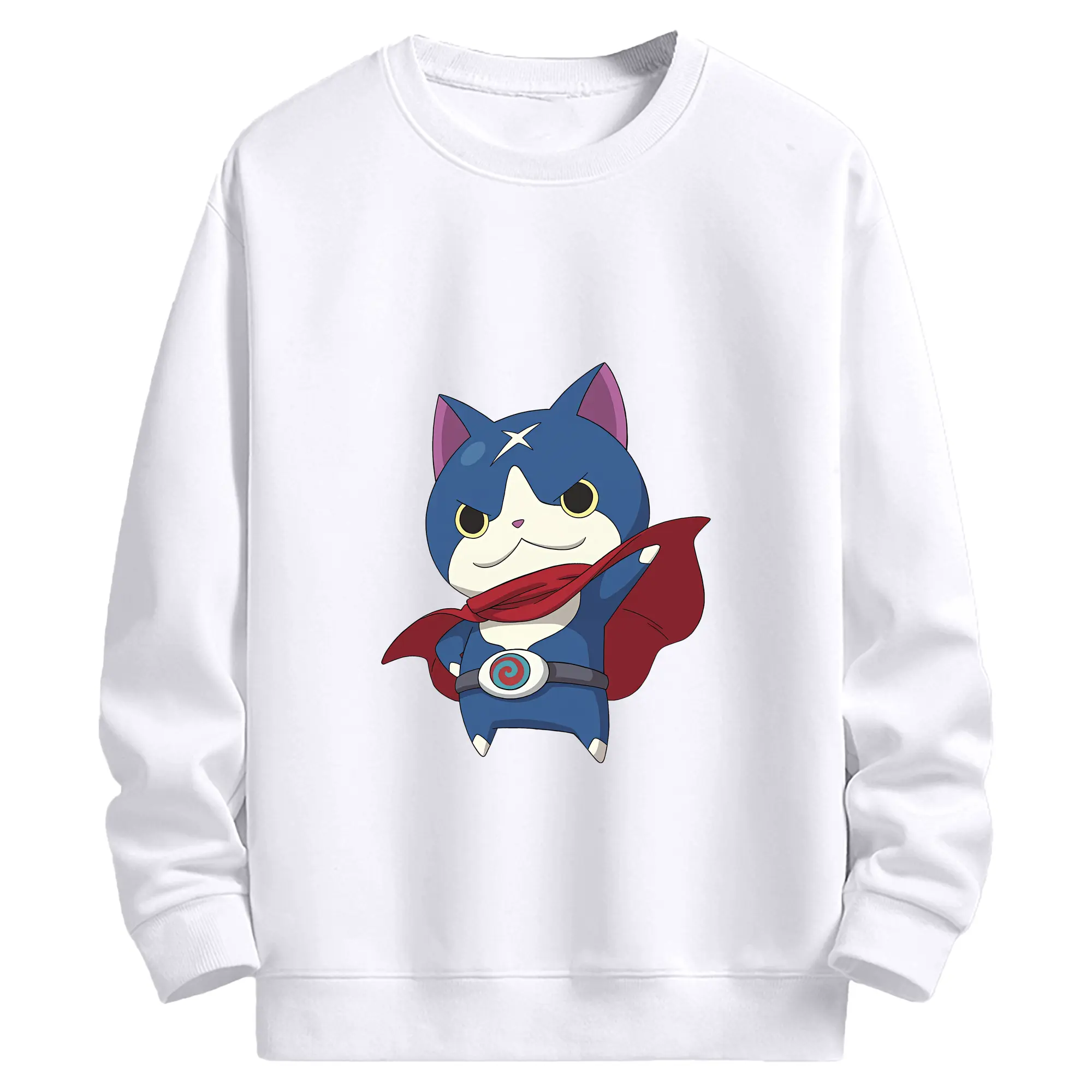 妖怪ウォッチ グッズ,ダークニャン - 高品質 クルーネック スウェット ・ コットン59％ ポリエステル41％ ・ ユニセックス 長袖 トレーナー ・ カジュアル デイリー スポーツ 散歩用