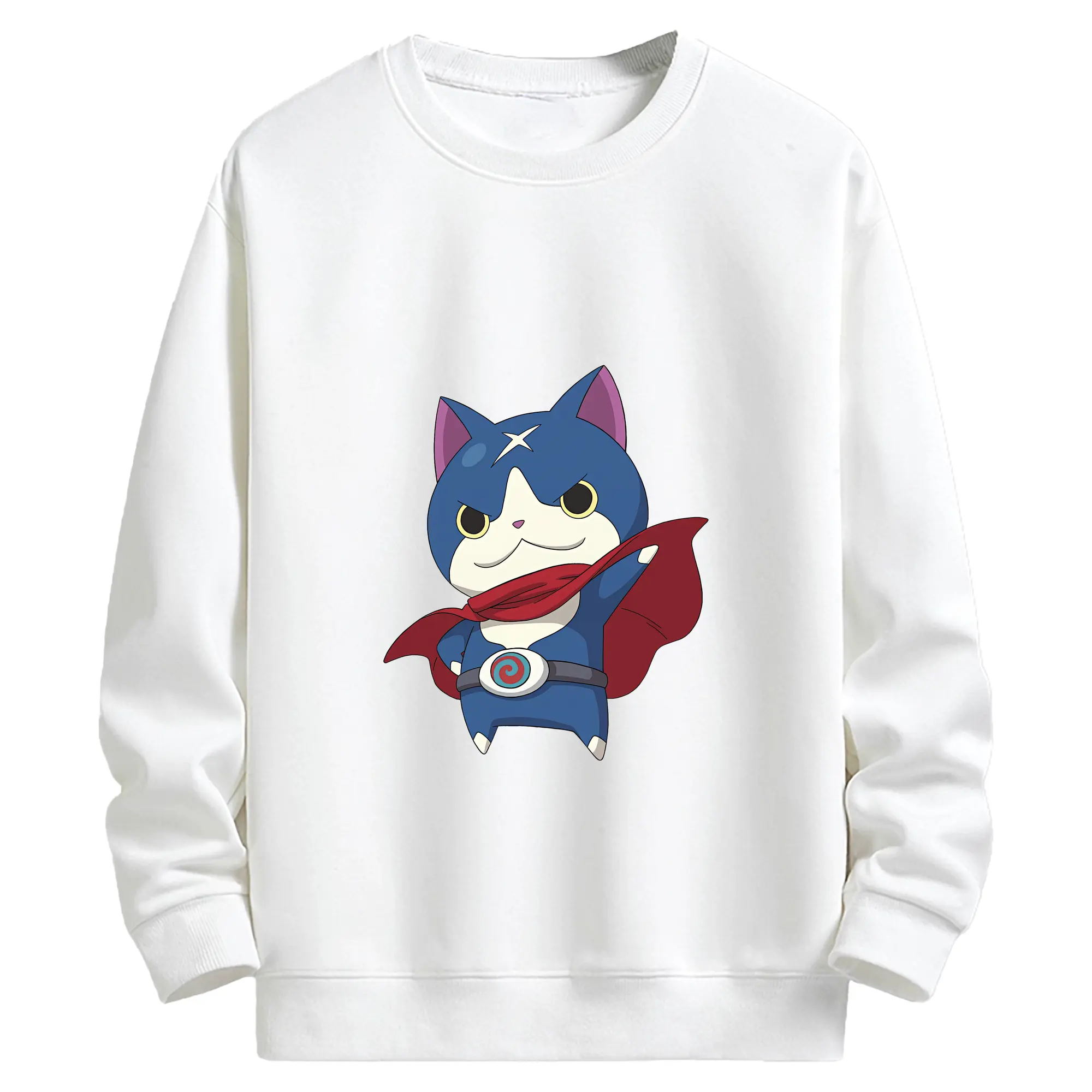 妖怪ウォッチ グッズ,ダークニャン - キッズ クルーネックスウェットシャツ ・ フロントプリント ・ 綿80％ ポリエステル20％ ・ 快適 通学 スポーツ 日常使い お散歩用