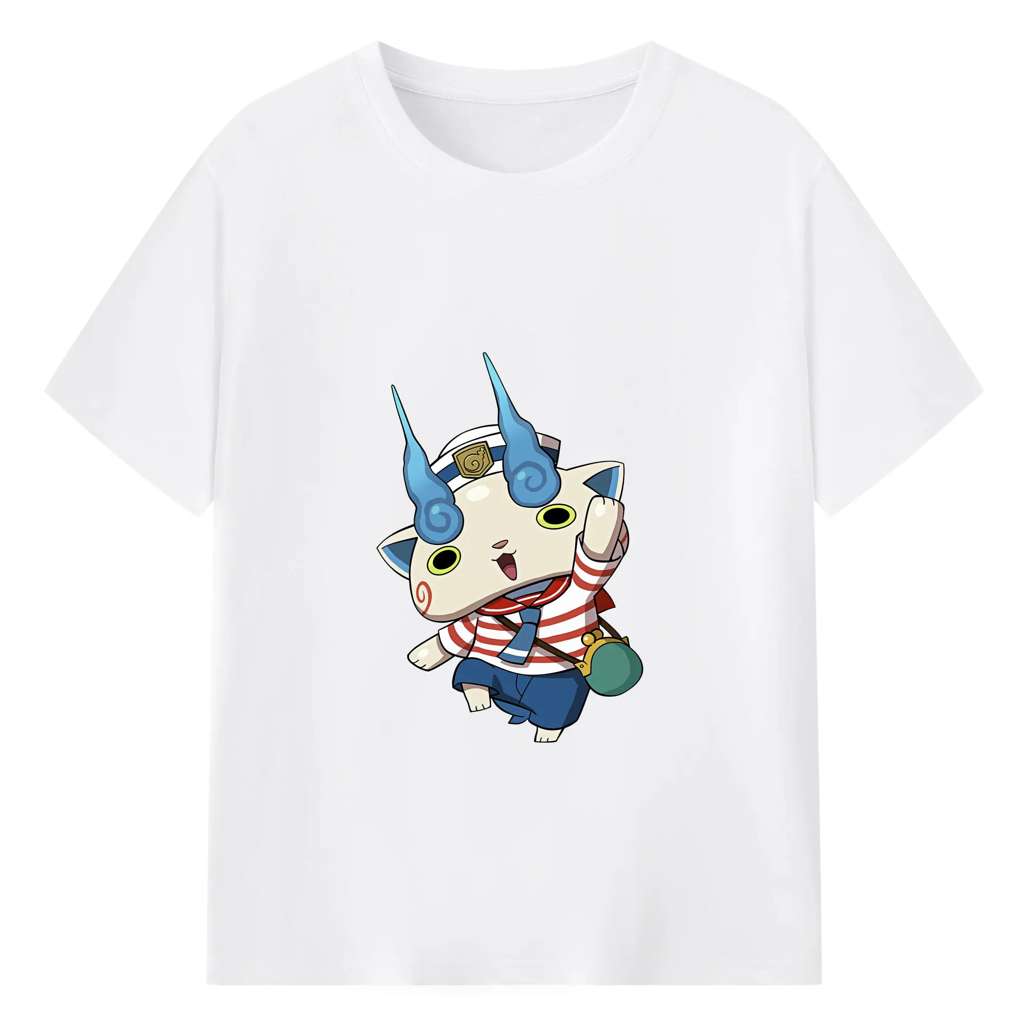 妖怪ウォッチ グッズ,コマさん - 綿100％ 半袖Tシャツ ・ フロントプリント ・ 快適 通気性 ・ 日常使い 散歩 スポーツ用