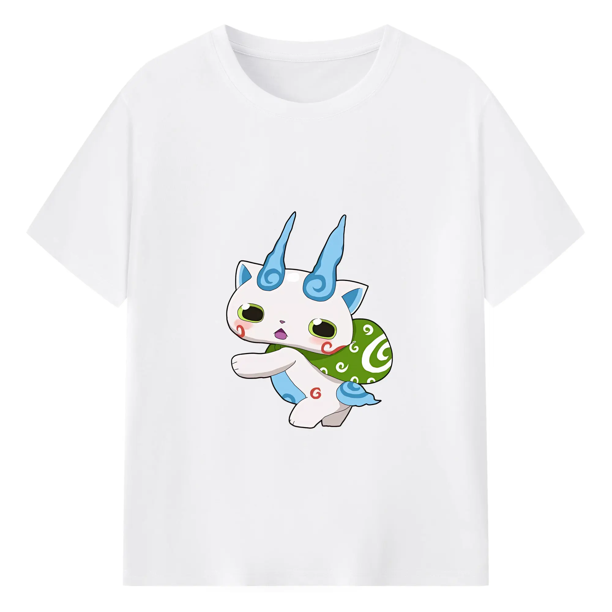 妖怪ウォッチ グッズ,コマさん - 綿100％ 半袖Tシャツ ・ フロントプリント ・ 快適 通気性 ・ 日常使い 散歩 スポーツ用