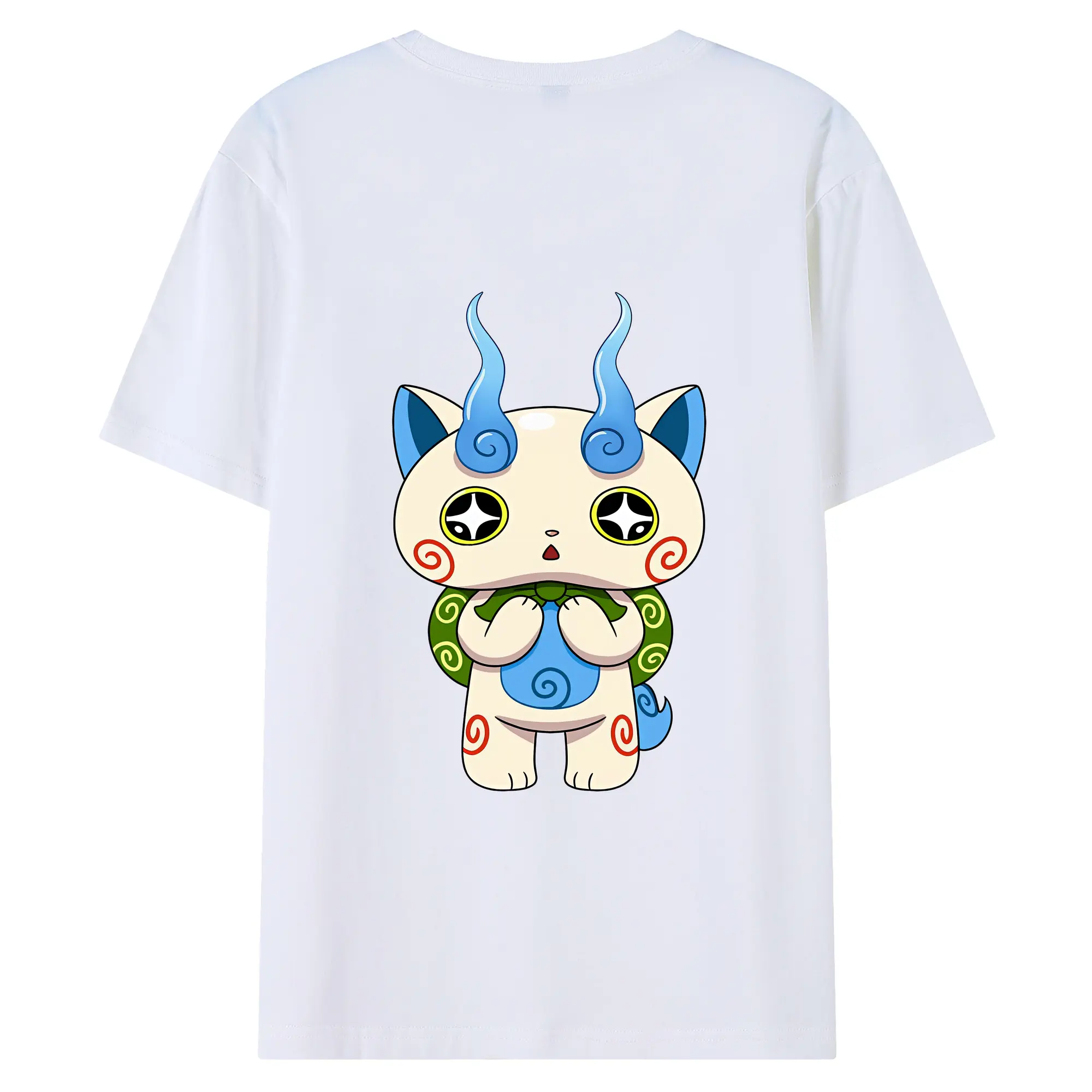 妖怪ウォッチ グッズ,コマさん - 綿100％ 半袖Tシャツ ・ バックプリント ・ 快適 通気性 ・ 日常使い 散歩 スポーツ用