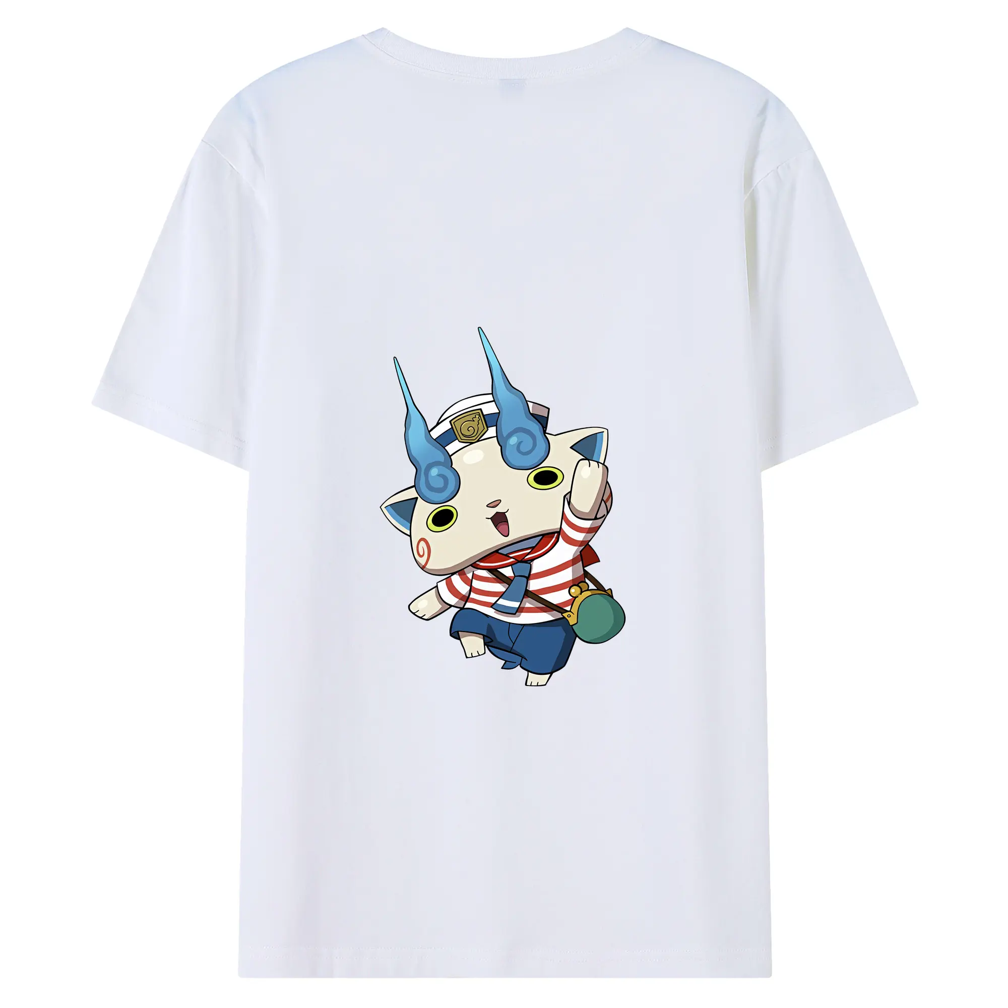 妖怪ウォッチ グッズ,コマさん - 綿100％ 半袖Tシャツ ・ バックプリント ・ 快適 通気性 ・ 日常使い 散歩 スポーツ用