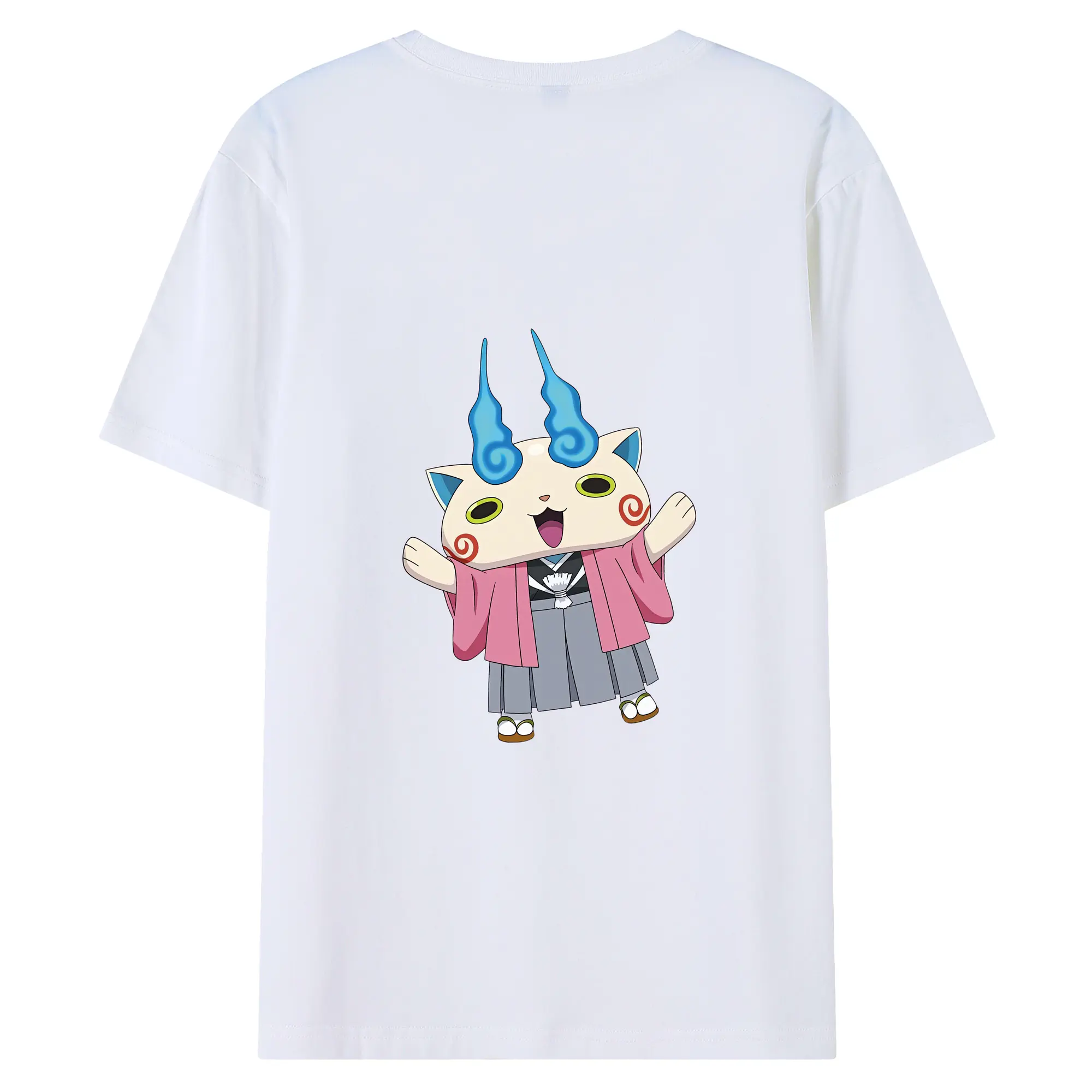 妖怪ウォッチ グッズ,コマさん - 綿100％ 半袖Tシャツ ・ バックプリント ・ 快適 通気性 ・ 日常使い 散歩 スポーツ用