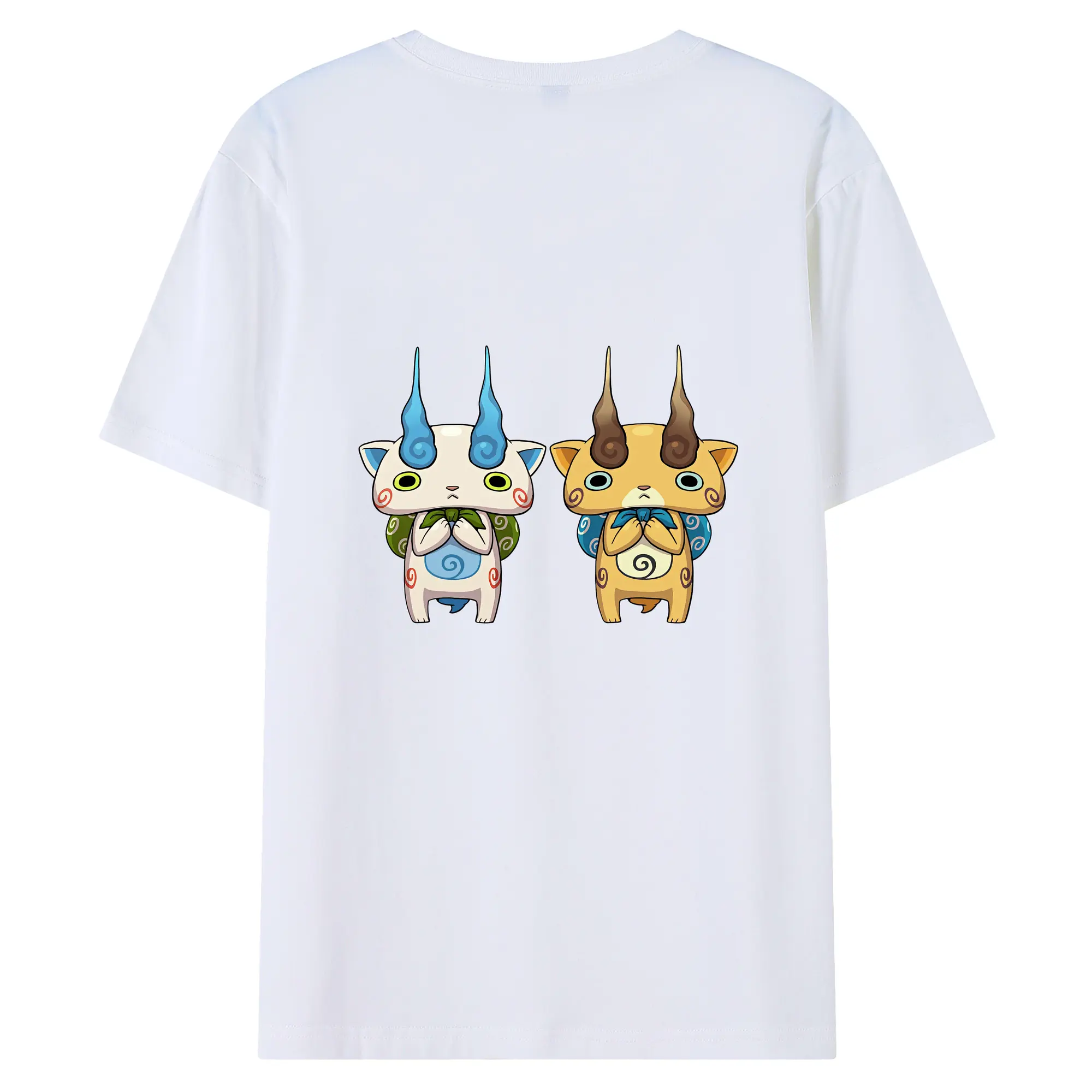 妖怪ウォッチ グッズ,コマさん - 綿100％ 半袖Tシャツ ・ バックプリント ・ 快適 通気性 ・ 日常使い 散歩 スポーツ用