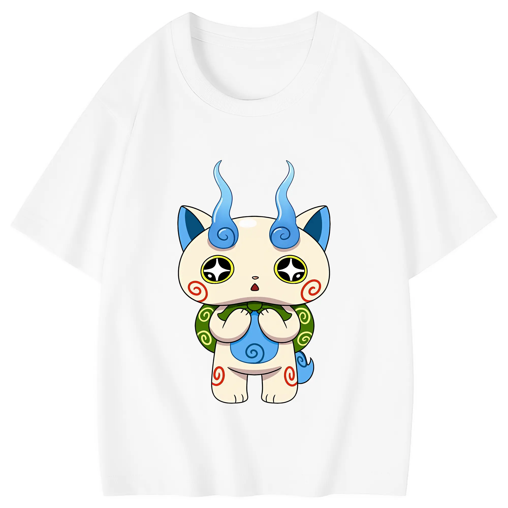妖怪ウォッチ グッズ,コマさん - 綿100％ キッズTシャツ ・ フロントプリント ・ 快適 通気性 ・ スポーツ カジュアル 散歩用