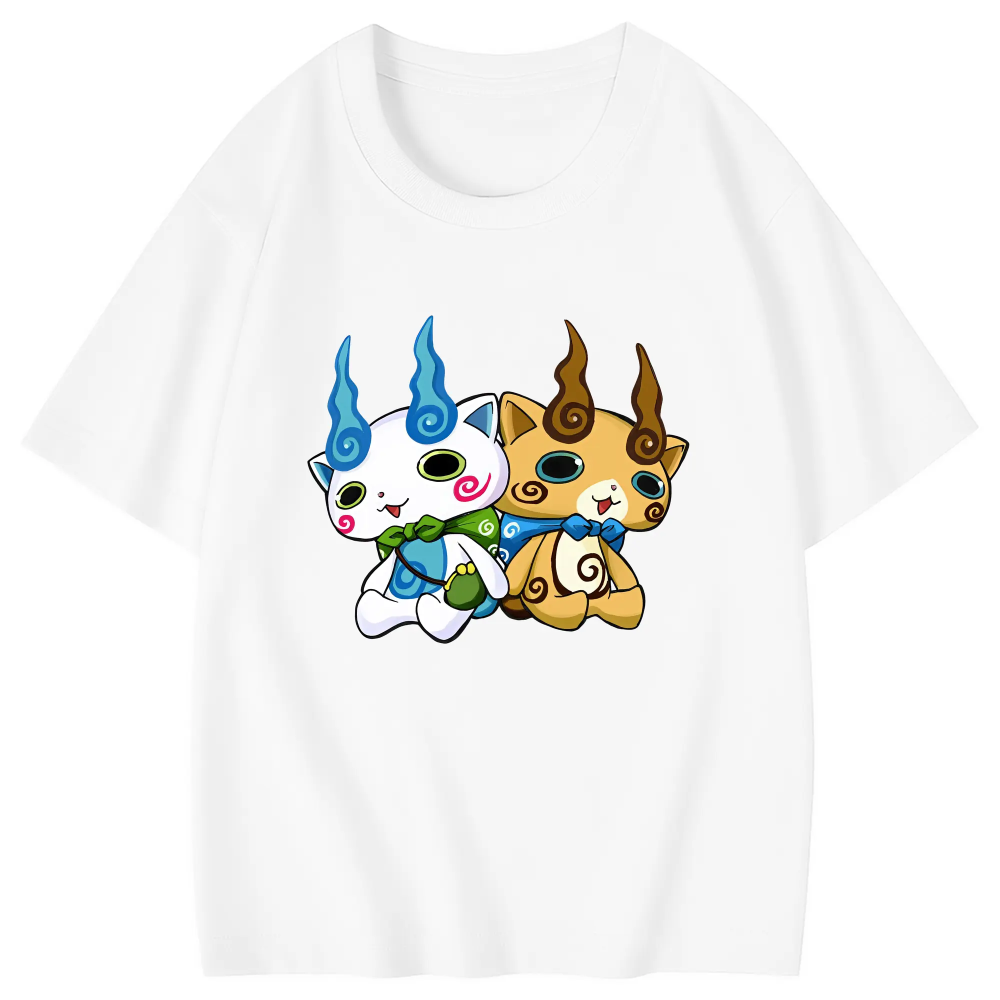 妖怪ウォッチ グッズ,コマさん - 綿100％ キッズTシャツ ・ フロントプリント ・ 快適 通気性 ・ スポーツ カジュアル 散歩用