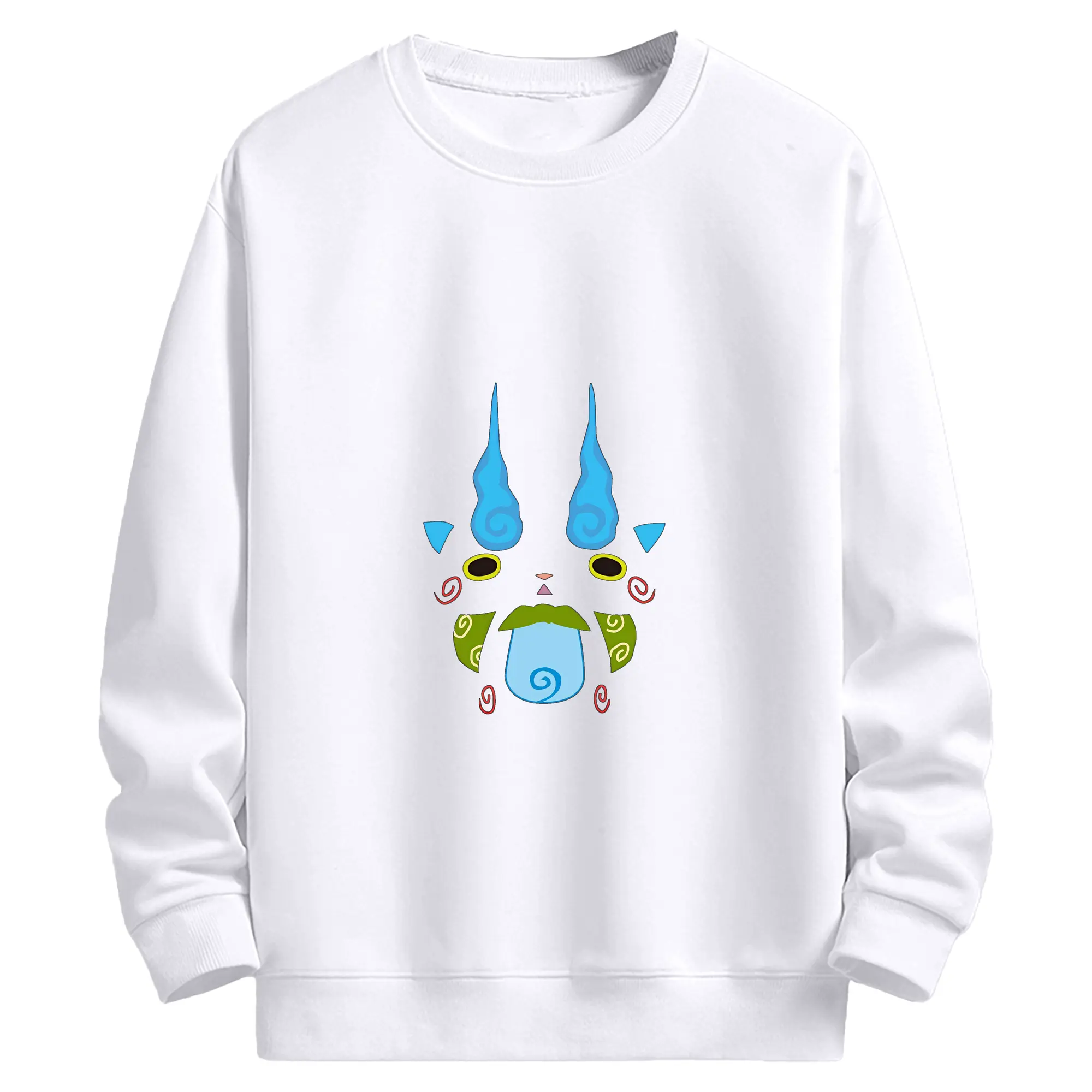 妖怪ウォッチ グッズ,コマさん - 高品質 クルーネック スウェット ・ コットン59％ ポリエステル41％ ・ ユニセックス 長袖 トレーナー ・ カジュアル デイリー スポーツ 散歩用