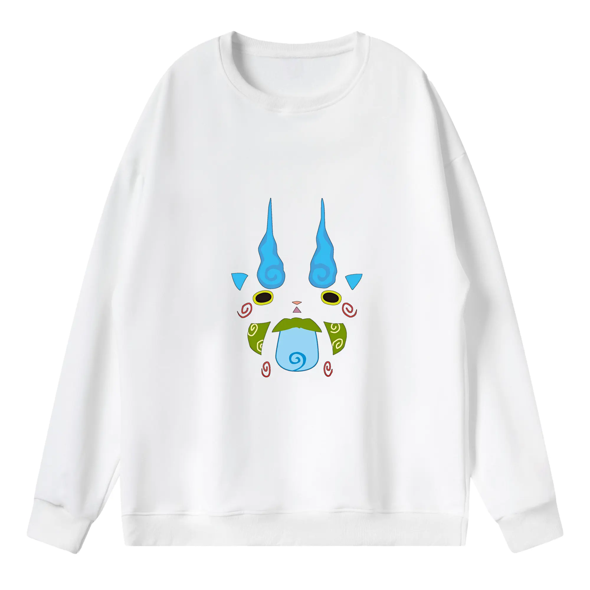 妖怪ウォッチ グッズ,コマさん - 薄手 クルーネック スウェット 裏毛260g · ポリエステル 春秋向け カジュアル 男女兼用 · トレーナー デイリー スポーツ 散歩に最適