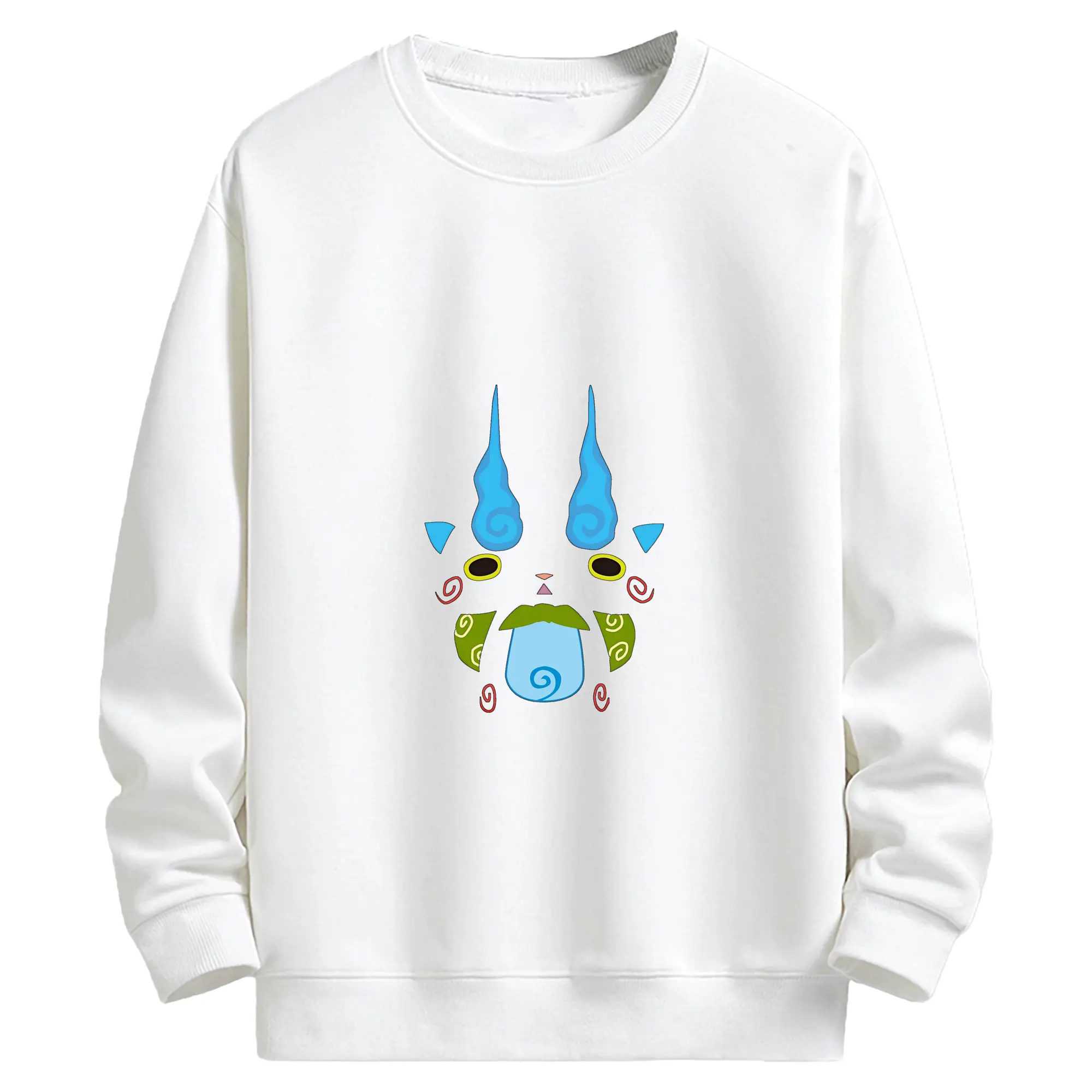 妖怪ウォッチ グッズ,コマさん - キッズ クルーネックスウェットシャツ ・ フロントプリント ・ 綿80％ ポリエステル20％ ・ 快適 通学 スポーツ 日常使い お散歩用