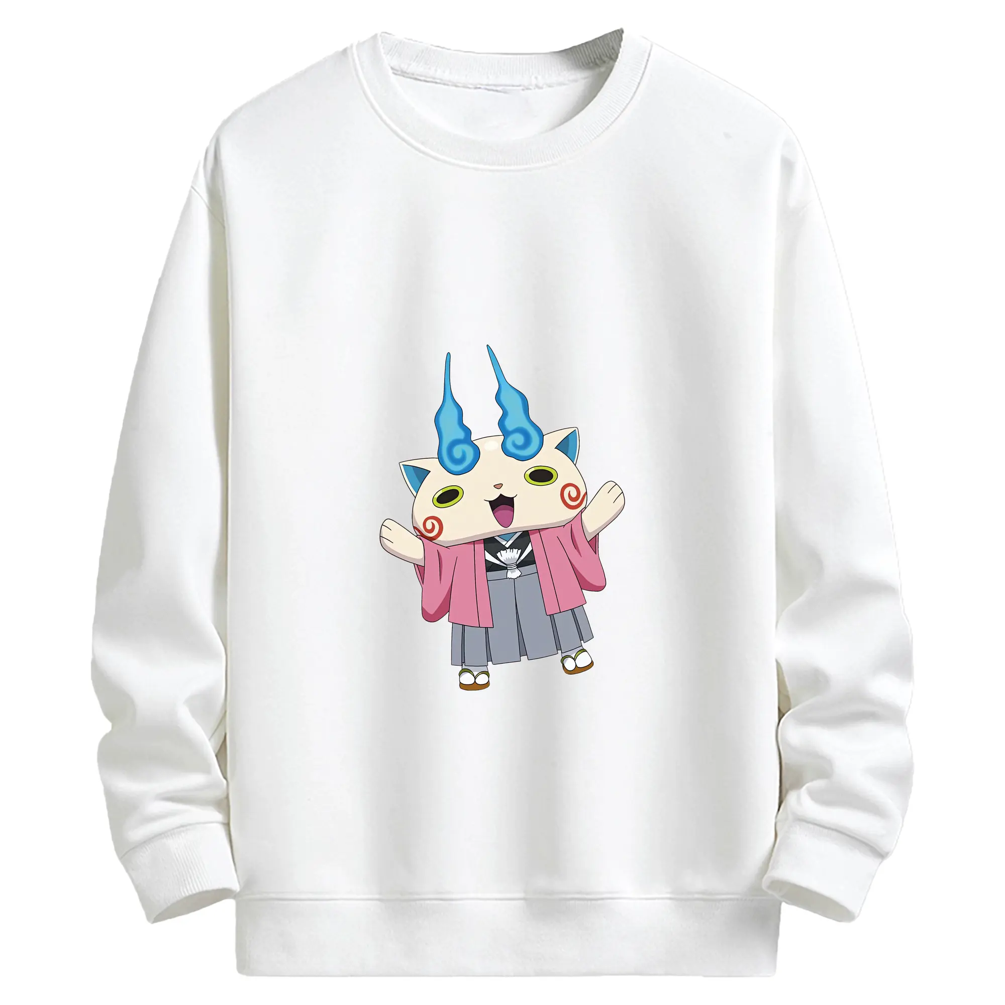 妖怪ウォッチ グッズ,コマさん - キッズ クルーネックスウェットシャツ ・ フロントプリント ・ 綿80％ ポリエステル20％ ・ 快適 通学 スポーツ 日常使い お散歩用