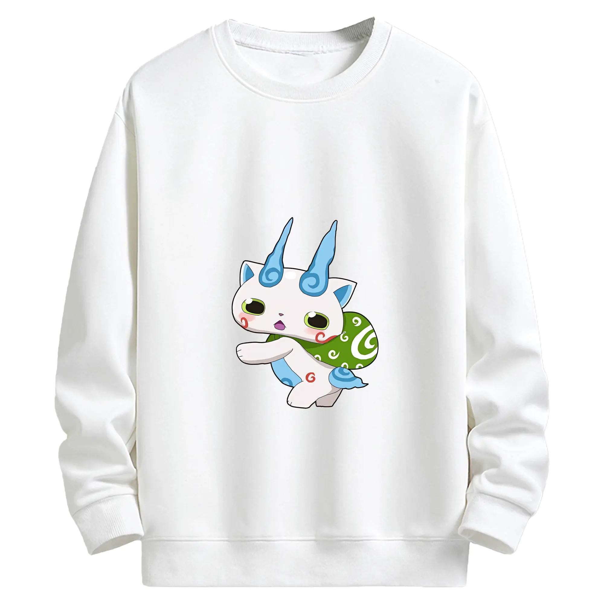 妖怪ウォッチ グッズ,コマさん - キッズ クルーネックスウェットシャツ ・ フロントプリント ・ 綿80％ ポリエステル20％ ・ 快適 通学 スポーツ 日常使い お散歩用