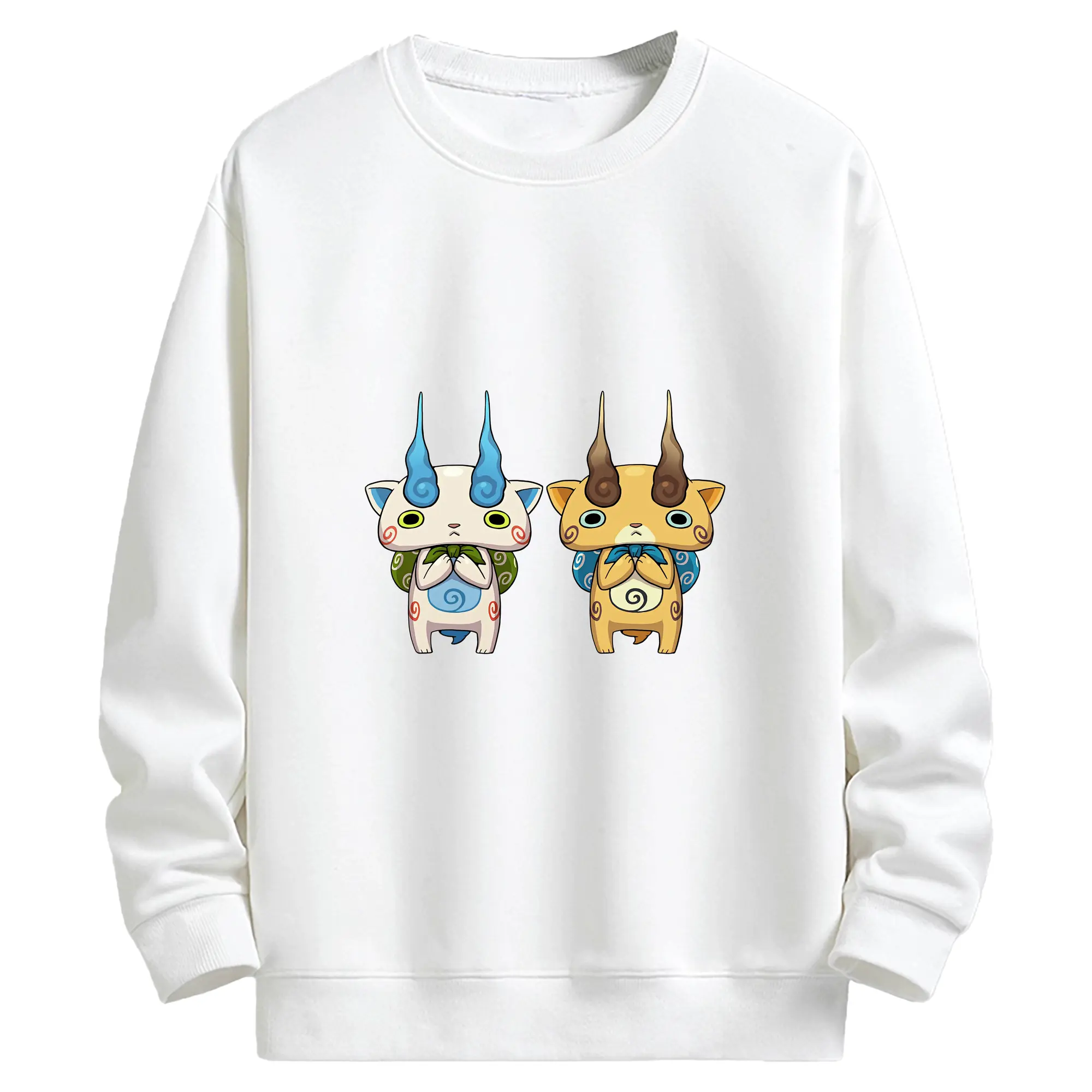 妖怪ウォッチ グッズ,コマさん - キッズ クルーネックスウェットシャツ ・ フロントプリント ・ 綿80％ ポリエステル20％ ・ 快適 通学 スポーツ 日常使い お散歩用