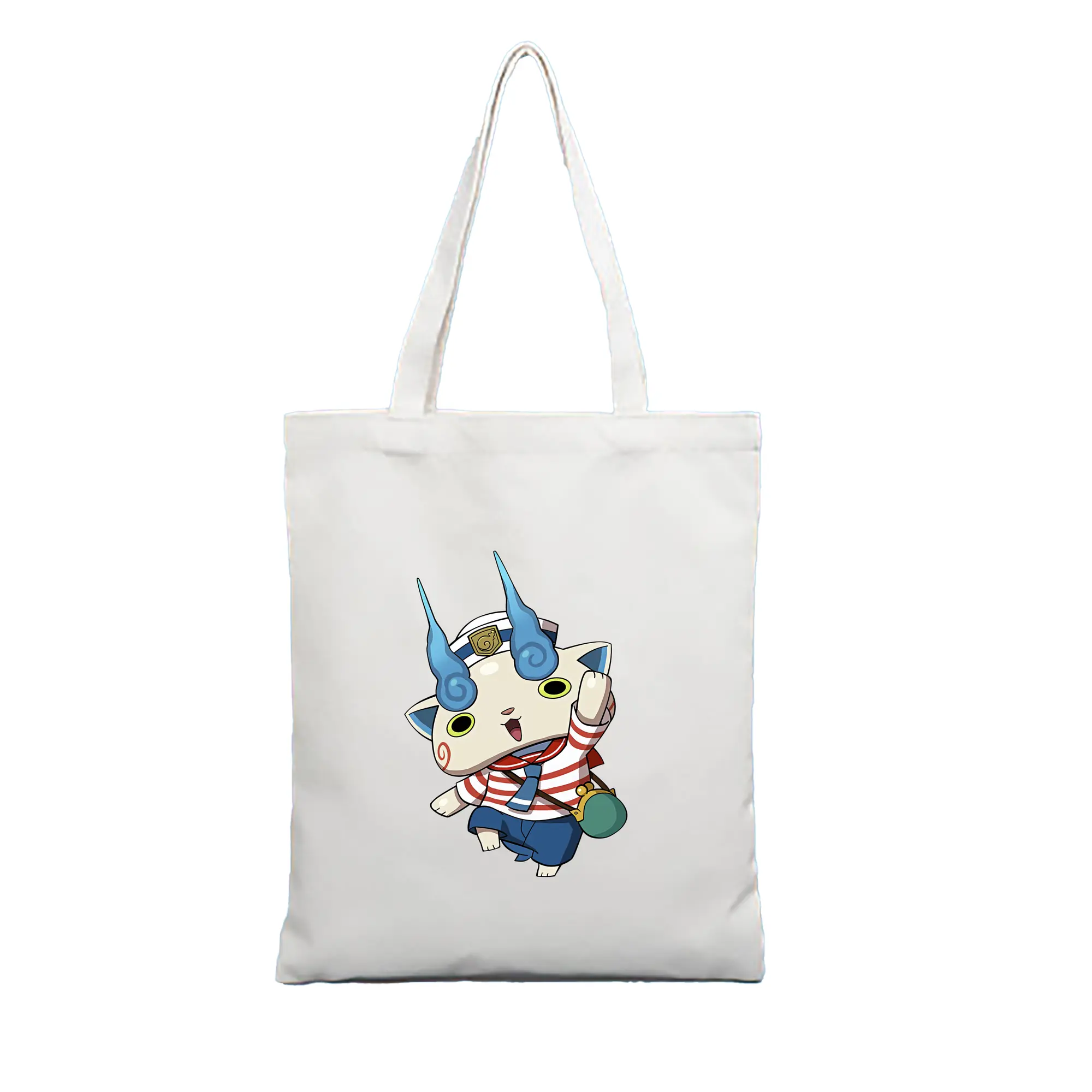 妖怪ウォッチ グッズ,コマさん - 縦型キャンバス手提げバッグ（トートバッグ） ・ キャンバス素材 ・ ショッピング用 ・ 軽量 丈夫 お手入れ簡単