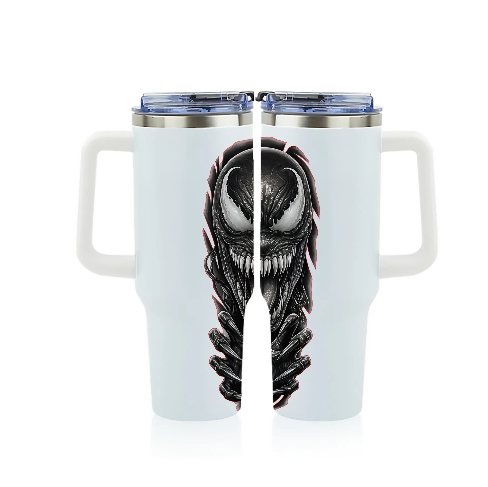 ヴェノム グッズ,ヴェノム - 1200mL フルプリント車用タンブラー ・ 304ステンレス 内側 ・ 201ステンレス 外側 ・ 保温 保冷 ・ 通勤 ドライブ アウトドア用