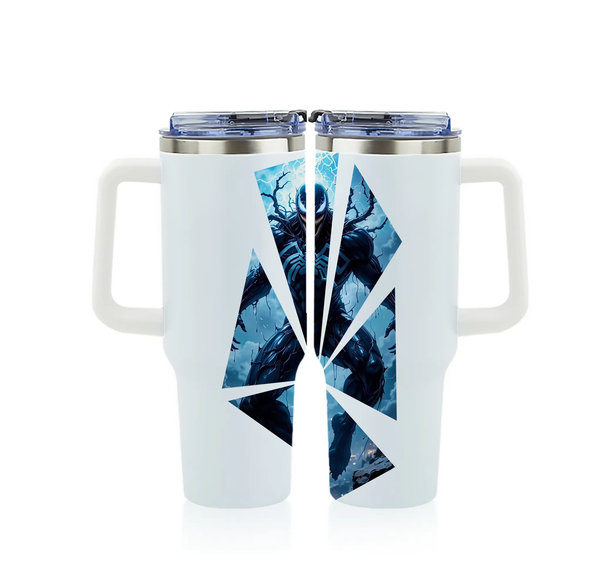 ヴェノム グッズ,ヴェノム - 1200mL フルプリント車用タンブラー ・ 304ステンレス 内側 ・ 201ステンレス 外側 ・ 保温 保冷 ・ 通勤 ドライブ アウトドア用